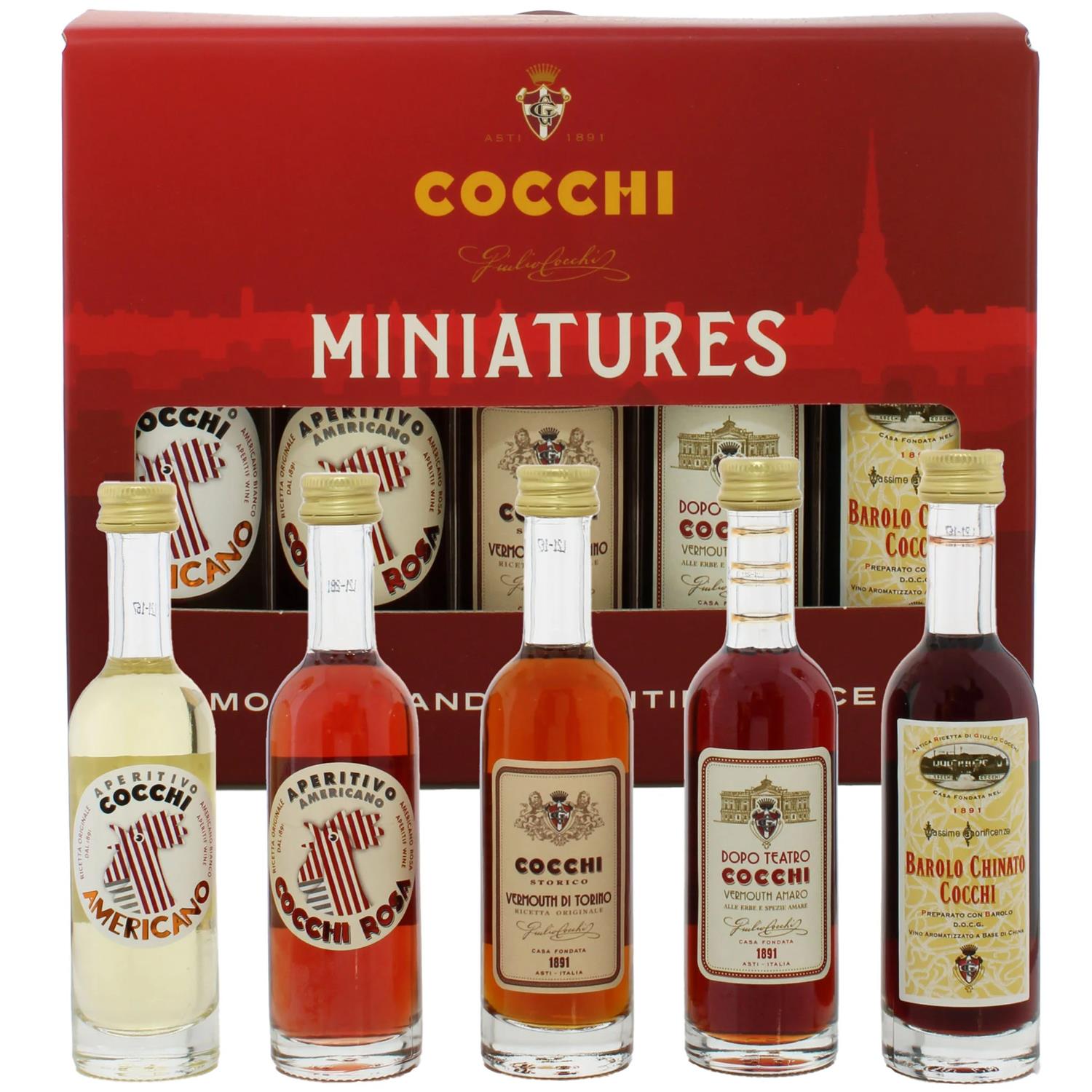 Cocchi Vermouth Miniature Gift Set 5 X 5cl