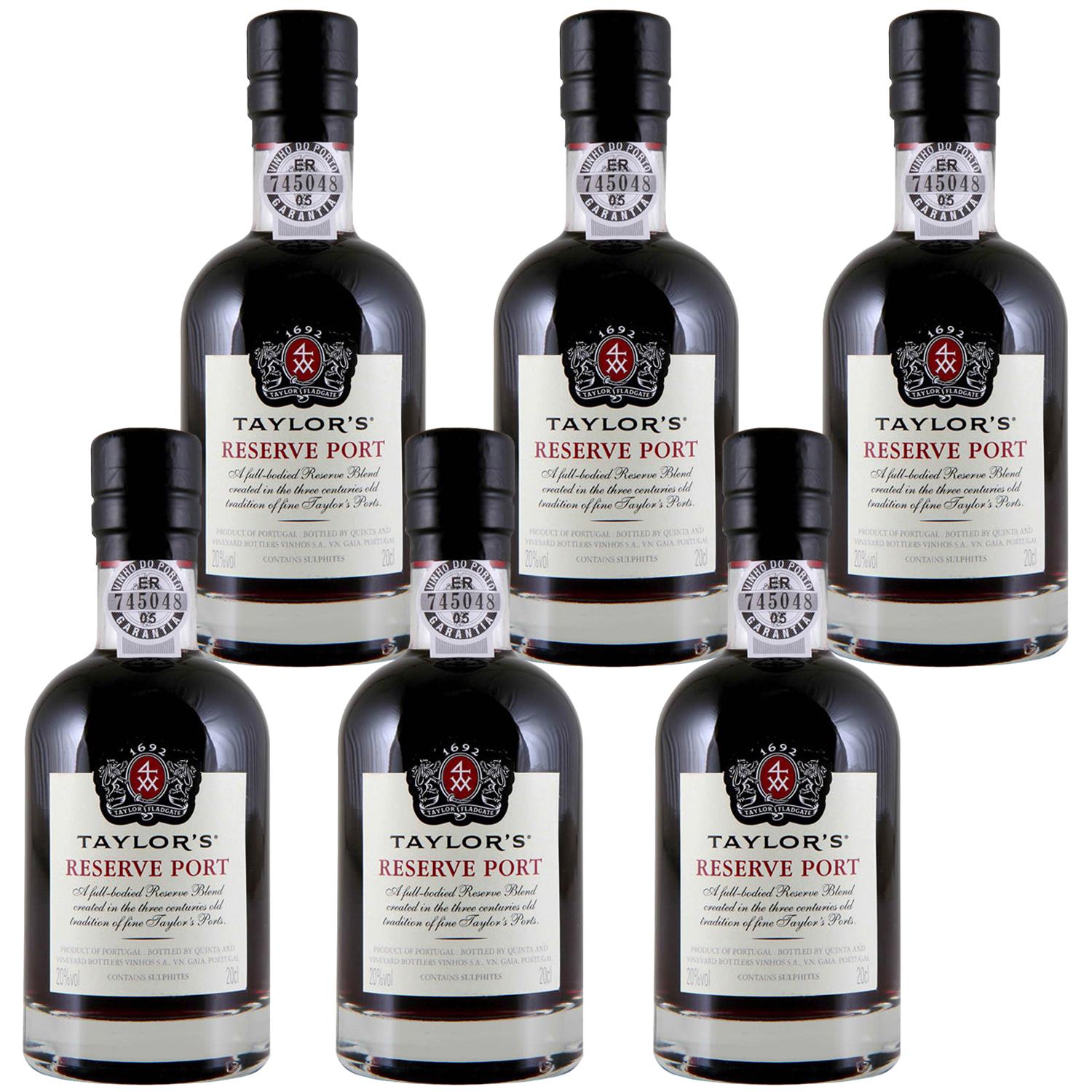 Taylors Reserve Port Mini Decanter Case Of 6 X 20cl