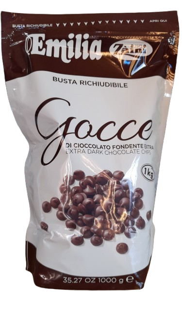 Gocce di cioccolato fondente 1kg. Zaini