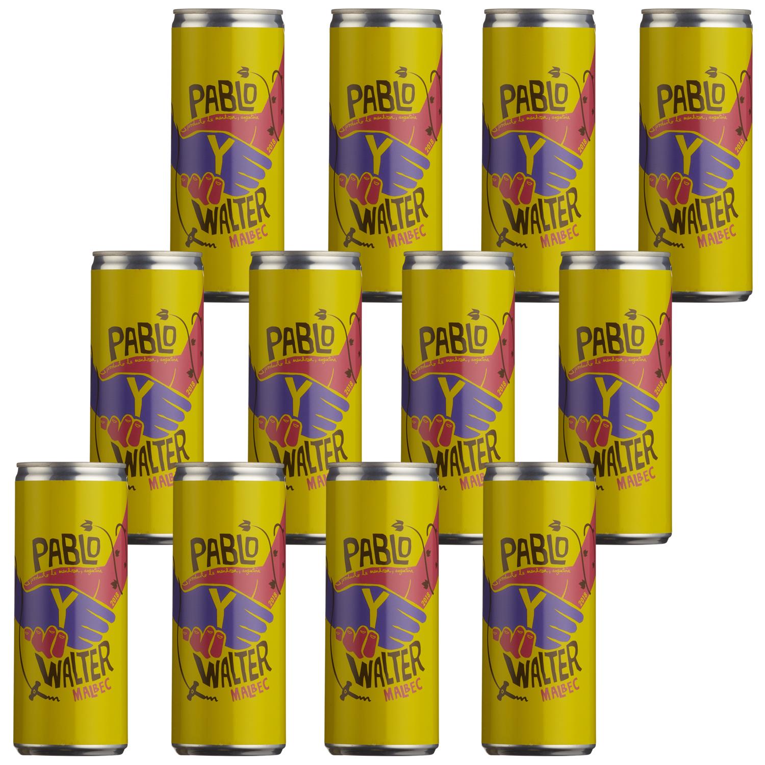 Pablo Y Walter Malbec In Can - Case Of 12 x 25cl