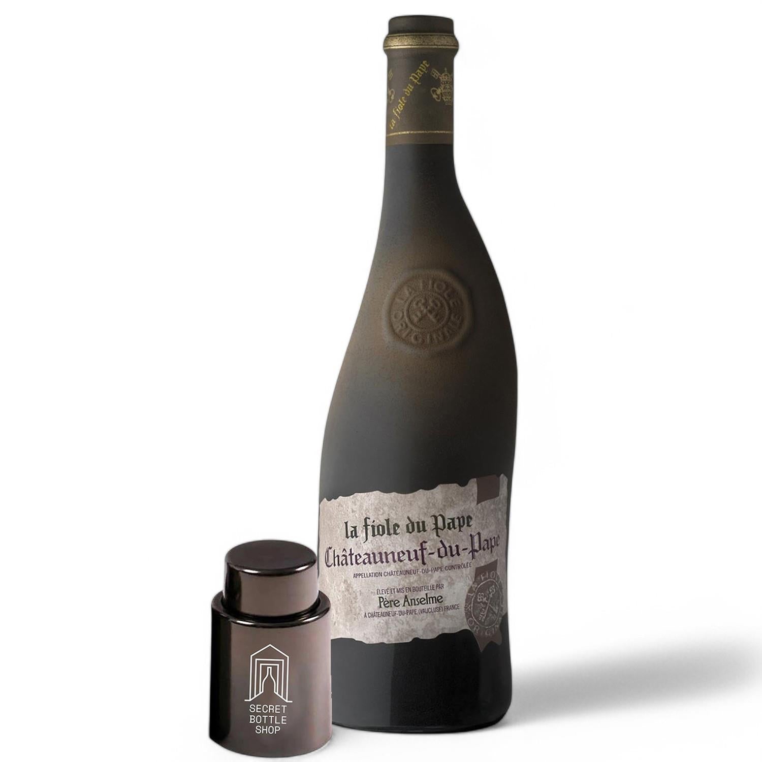 Pere Anselme La Fiole Du Pape Chateauneuf Du Pape & Wine Stopper 75cl
