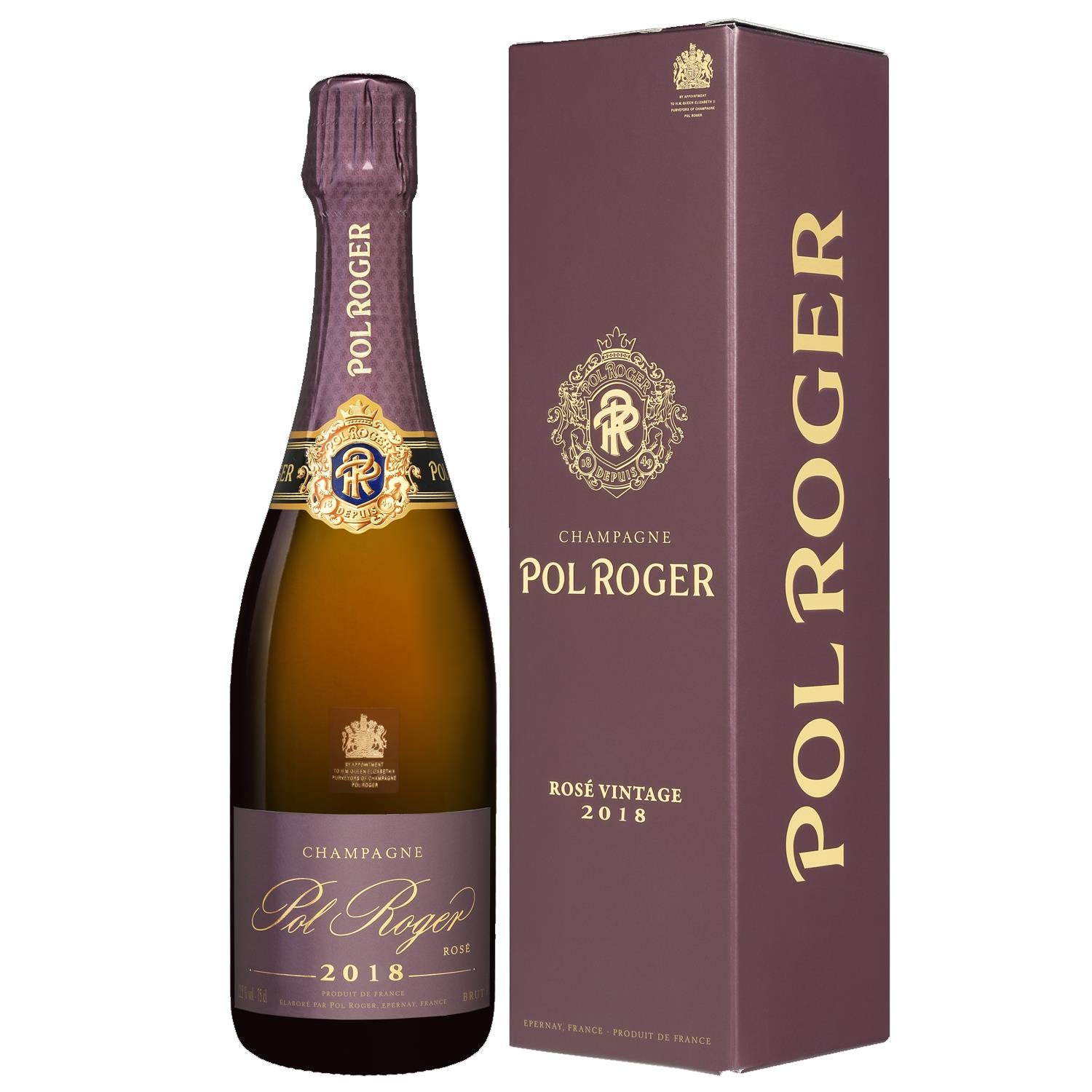 Pol Roger Vintage 2018 Rose Champagne 75cl