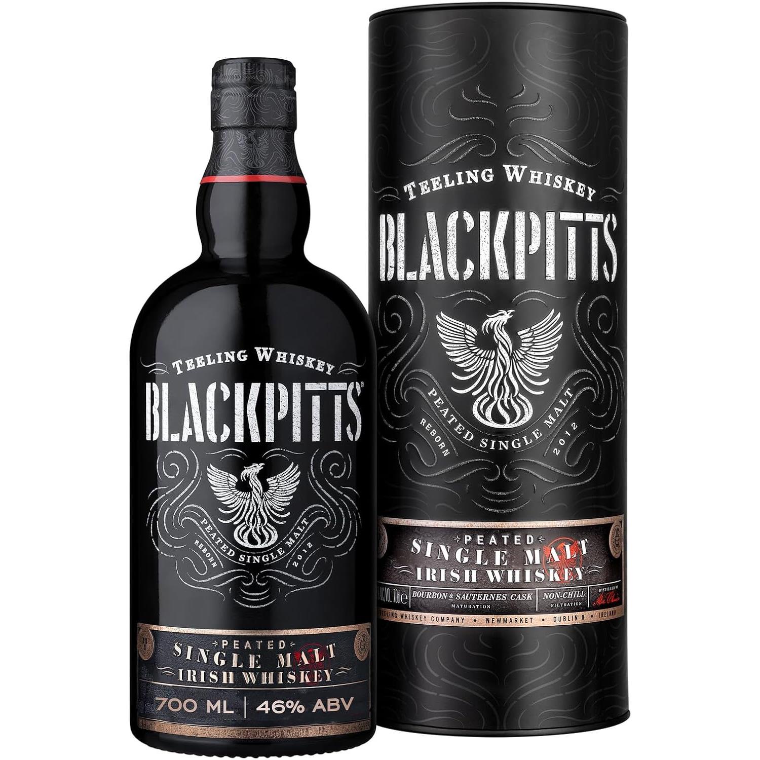 Teeling Black Pitts Peated Irish Whiskey 70cl