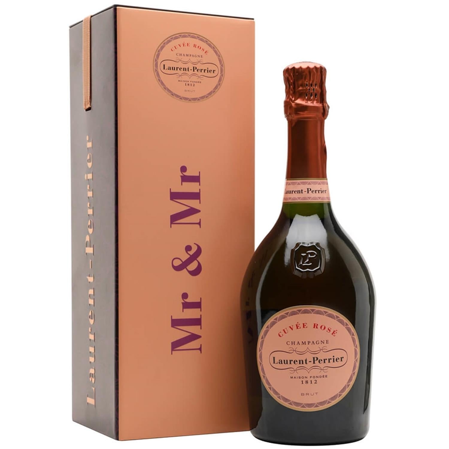 Laurent-Perrier Rose Champagne In Mr & Mr Tin 75cl