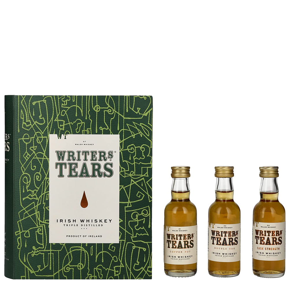 Writers Tears Irish Whiskey Miniature Gift Book Set 3 x 5cl