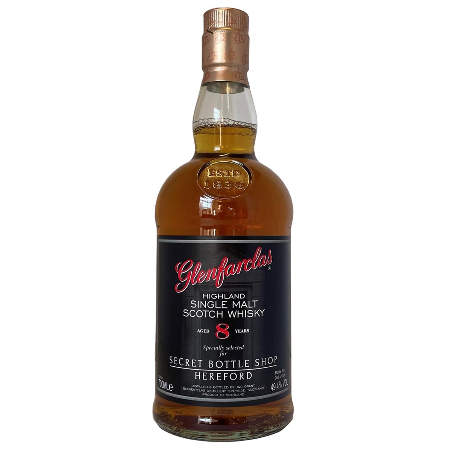 Glenfarclas 8 Year Old Whisky, Second Release, Secret Bottle Shop Exclusive Bottling 70cl