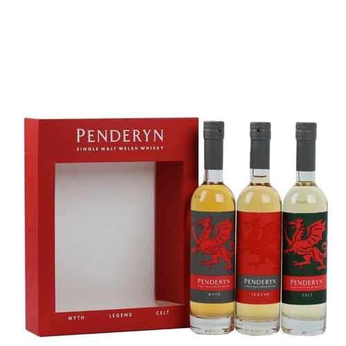 Penderyn Dragon Whisky Gift 3 x 20cl