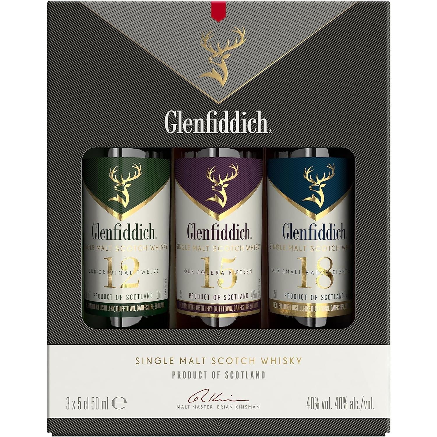 Glenfiddich Family Collection Mixed Miniature Gift Set 3x5cl