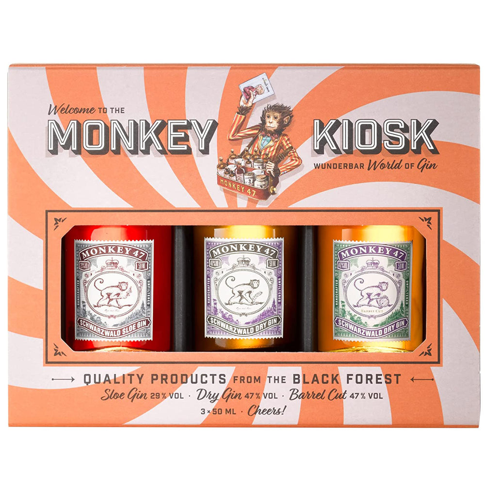 Monkey 47 Gin Kiosk Miniature Gift Pack 3 x 5cl