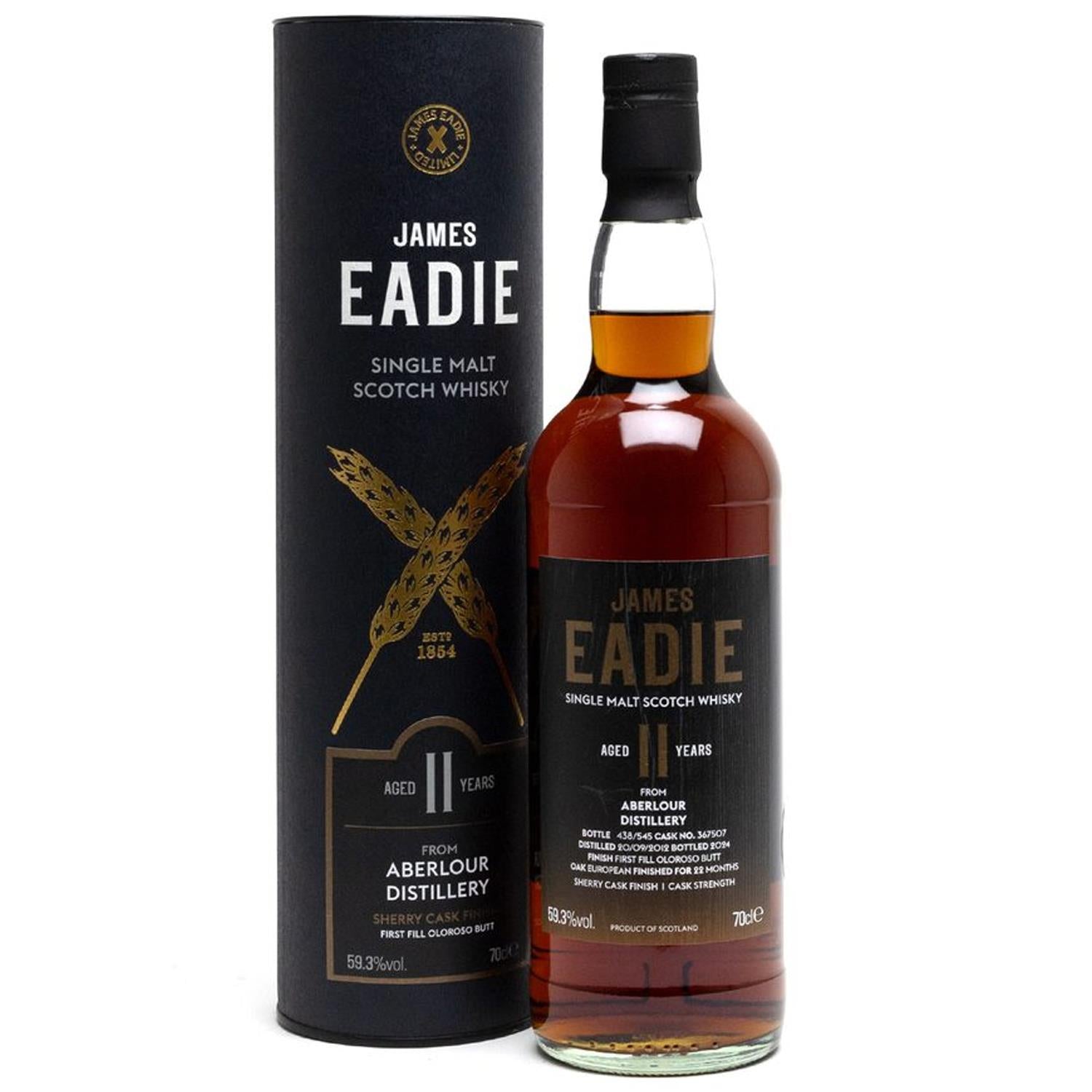 James Eadie Aberlour 11 Year Old Sherry Cask Finish Whisky 70cl