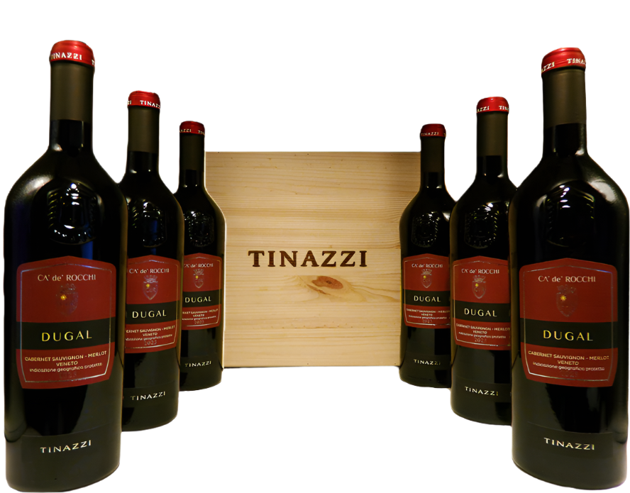 Dugal 2023 Six in a Wooden Box  By Tinazzi Cabernet & Merlot