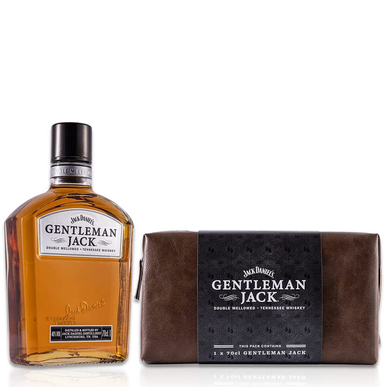 Jack Daniels Gentleman Jack Whiskey 70cl With Branded Wash Bag - Whisky Gift
