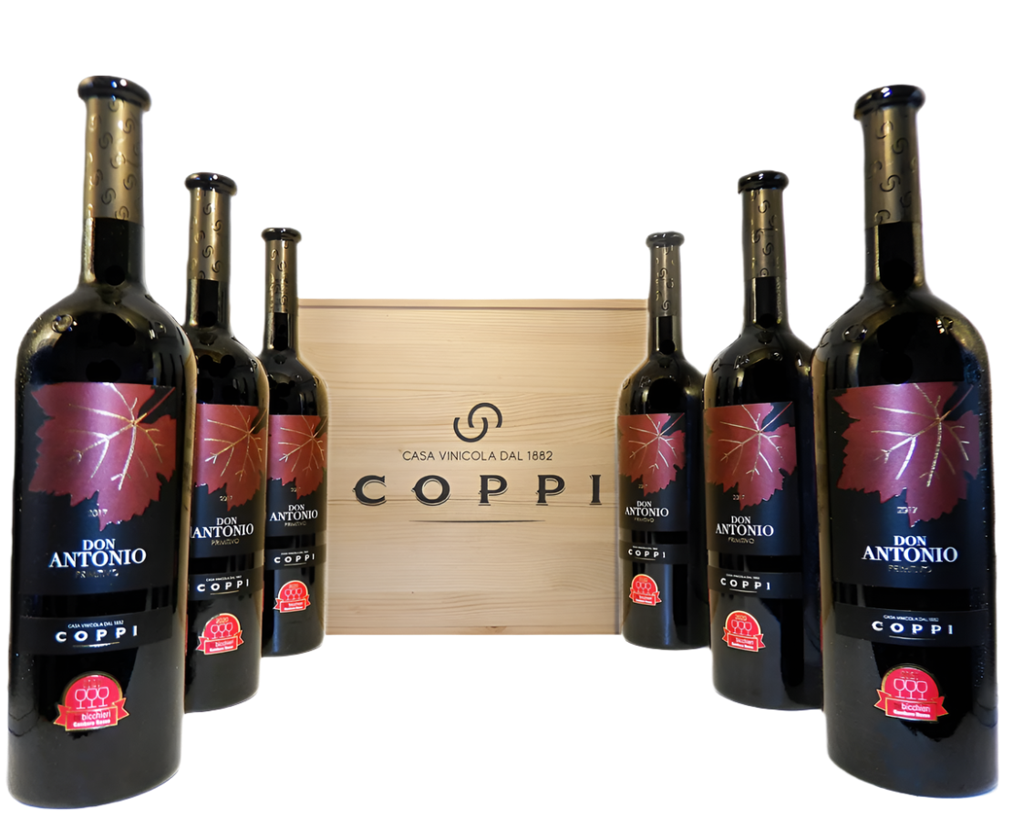 Primitivo, 2017 Don Antonio Six in a wooden Box By Coppi Winery, Puglia , Italy