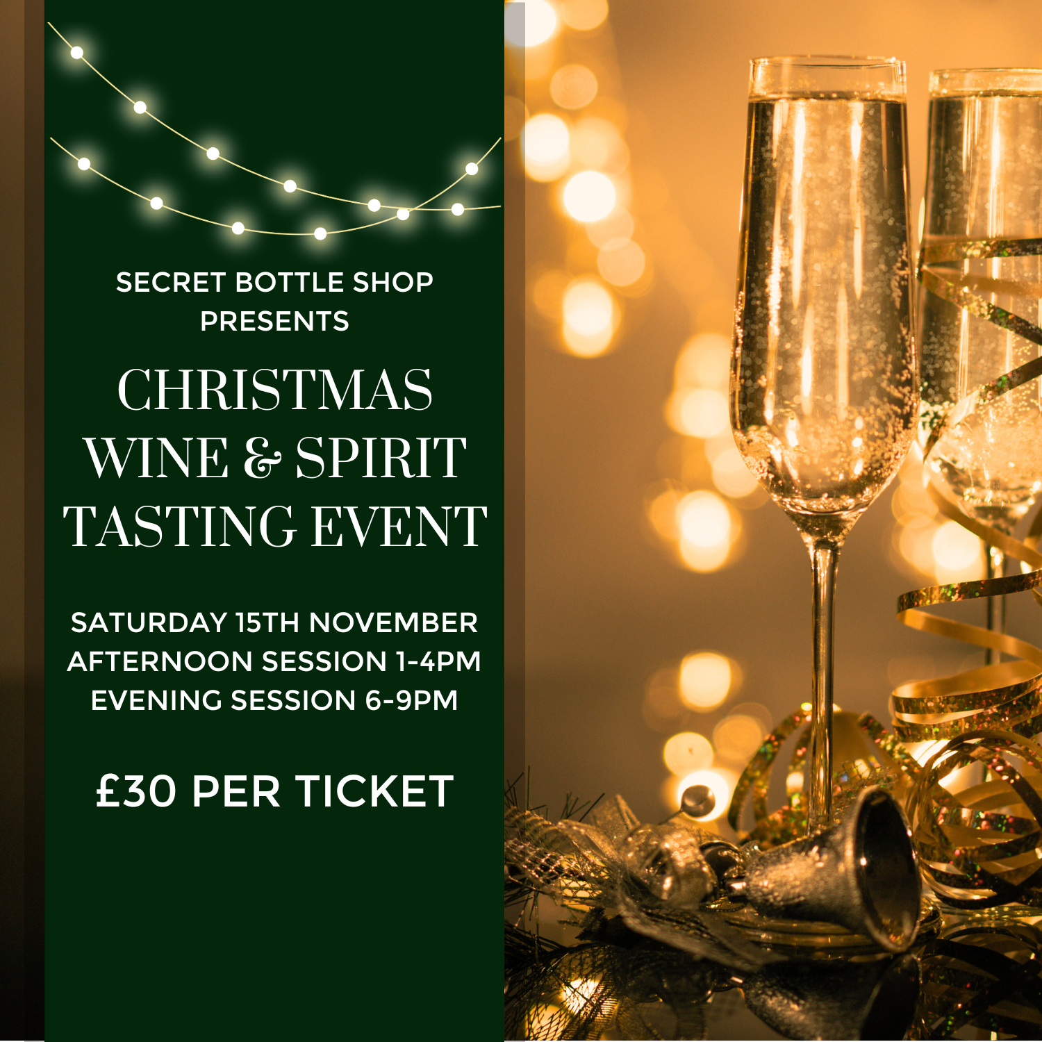 Christmas Wine & Spirit Tasting Event - Saturday 15th November 2025