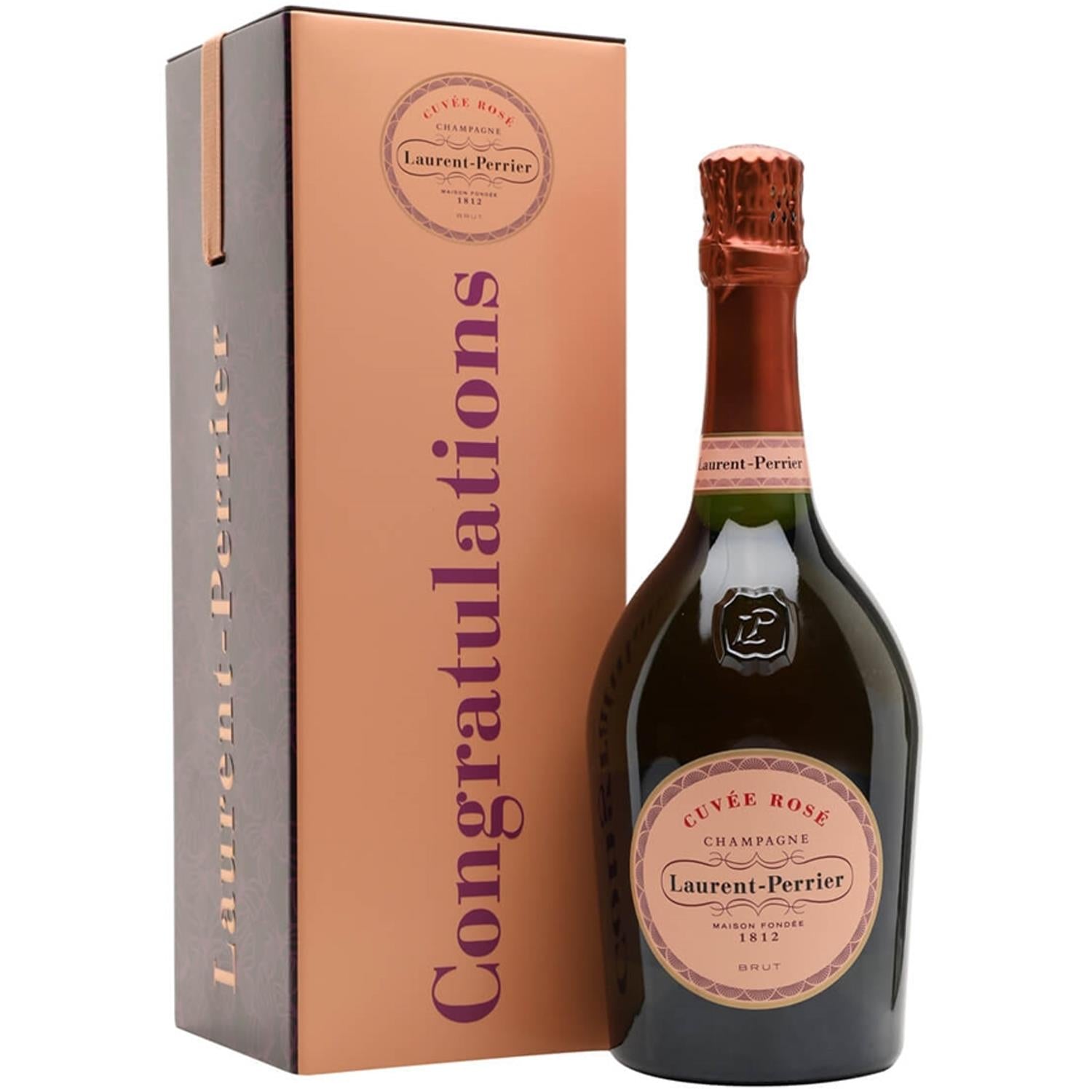 Laurent-Perrier Rose Champagne In Congratulations Tin 75cl