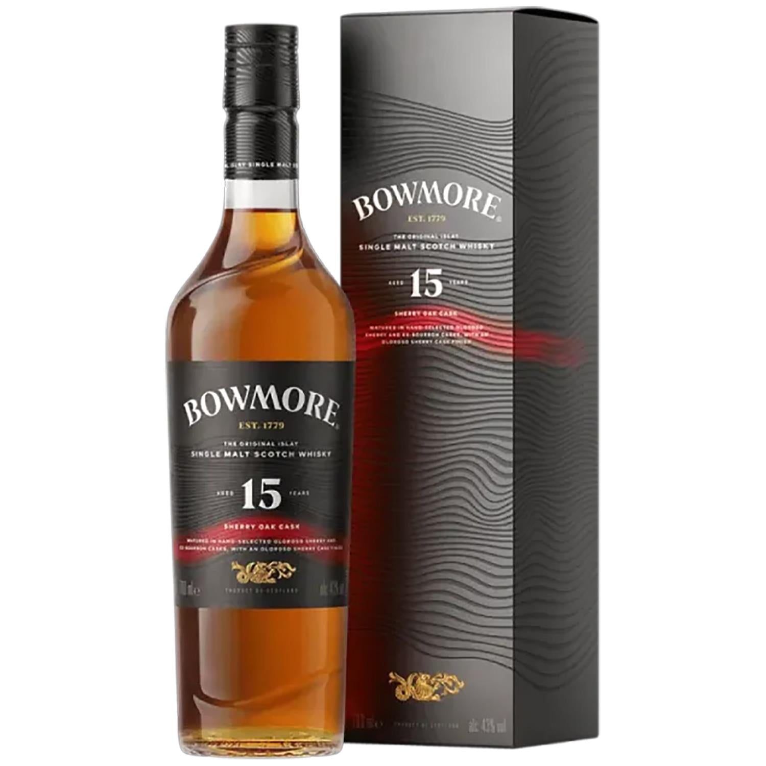 Bowmore 15 Year Old Sherry Oak Cask Whisky 70cl