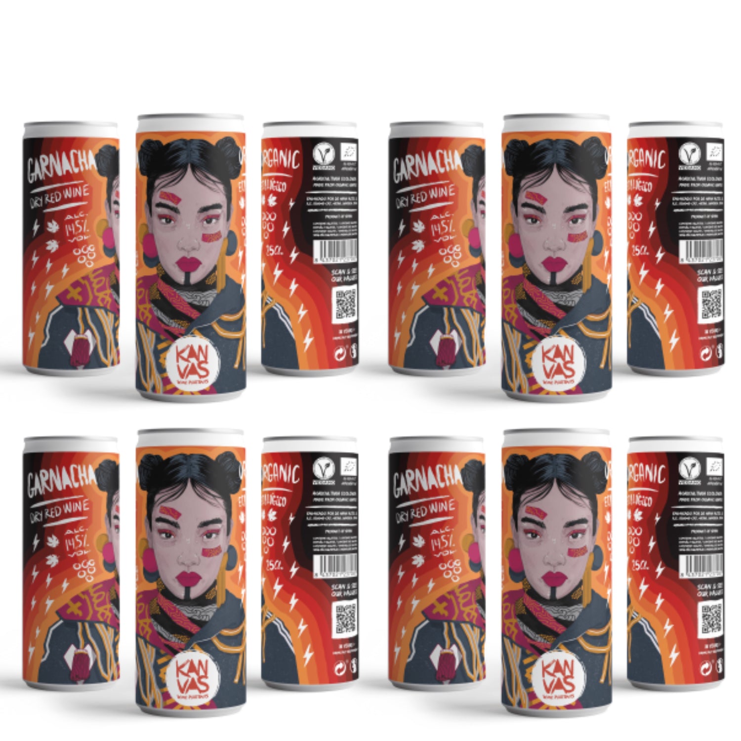 Kanvas Garnacha Negra Organic Red Wine in Can - Case of 12x25cl