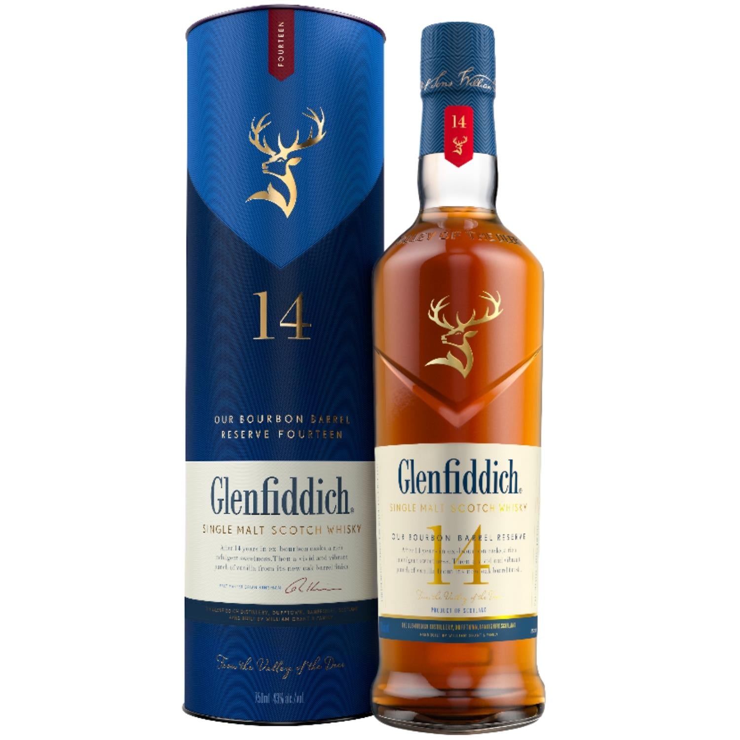 Glenfiddich 14 Year Old Bourbon Cask 70cl