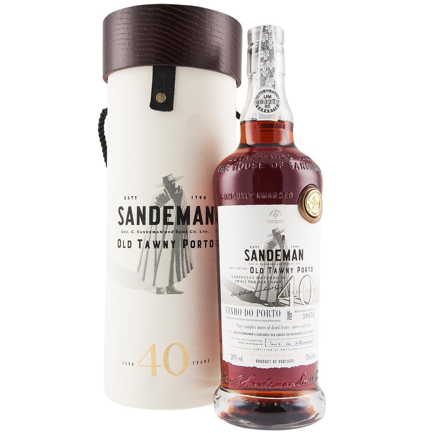 Sandeman 40 Year Old Tawny Port In Gift Tube 75cl