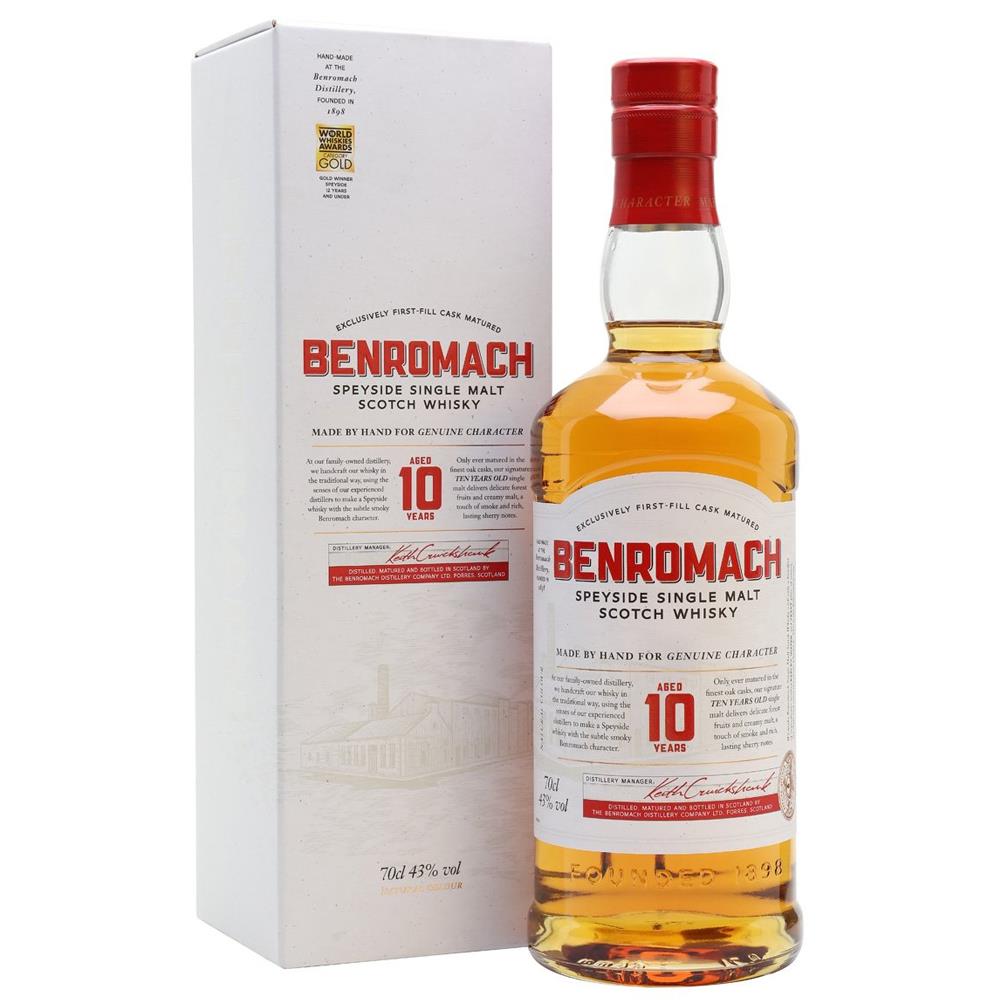 Benromach 10 Year Old Speyside Scotch Whisky 70cl 43% ABV