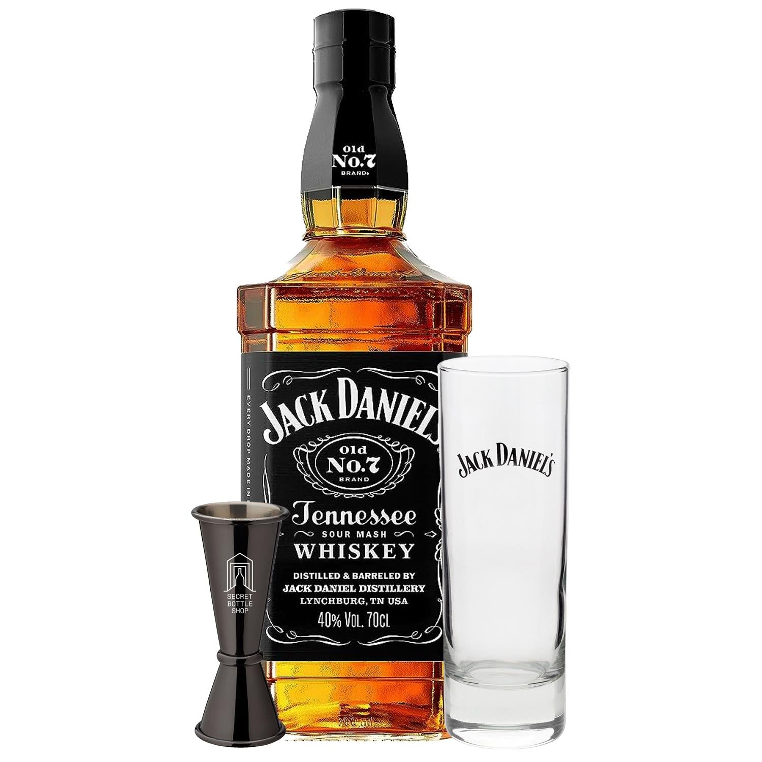 Jack Daniels Tennessee Whiskey Glass & Jigger Gift Set 70cl