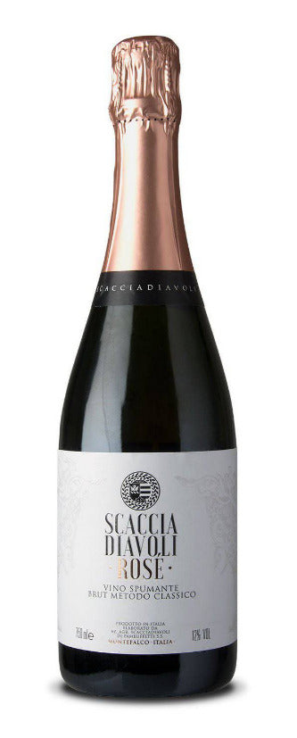 Sparkling Rose', Champagne Method by Scacciadiavoli in Umbria, 92 Pts W/E