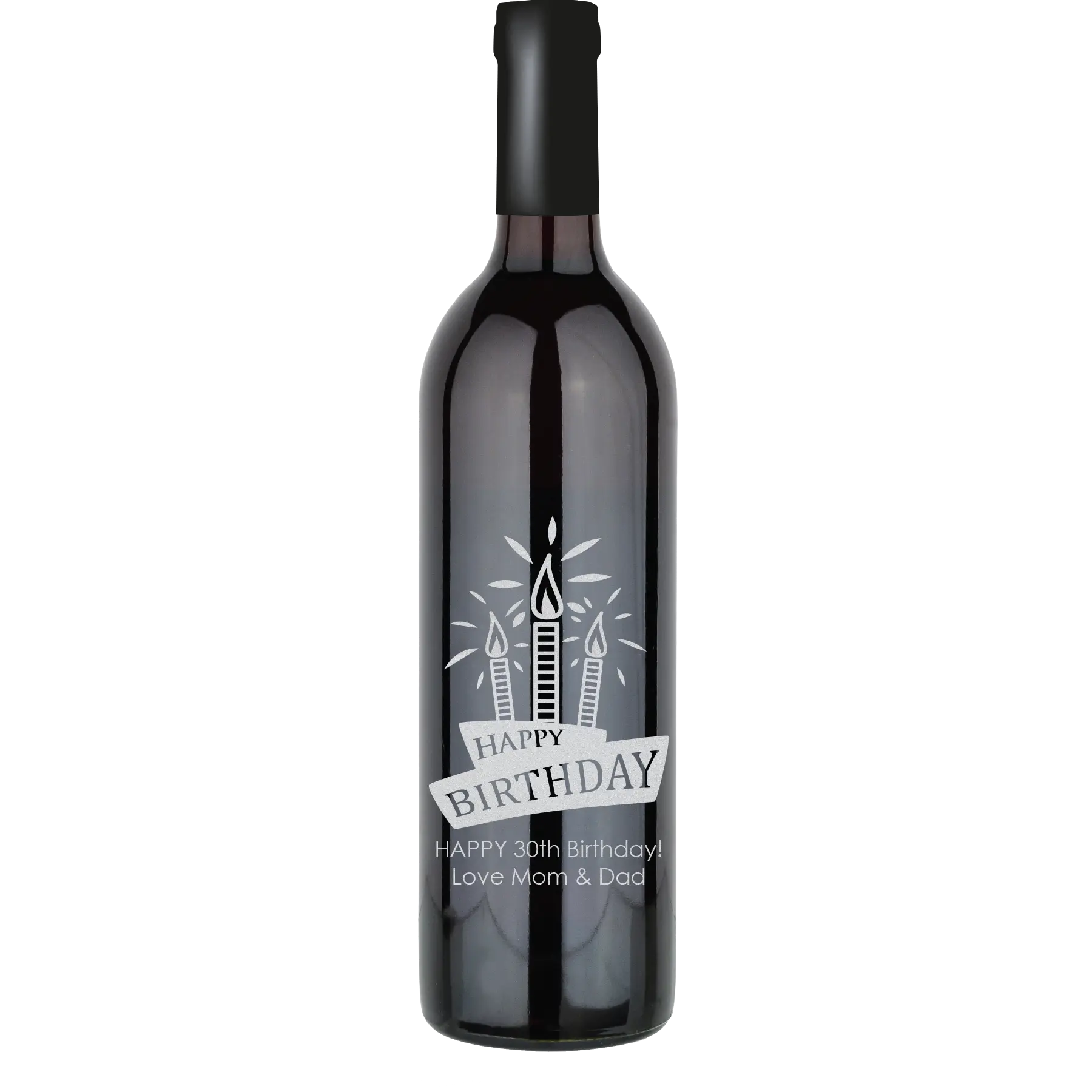 Happy Birthday Cake Custom Wine Bottle - Cabernet Sauvignon
