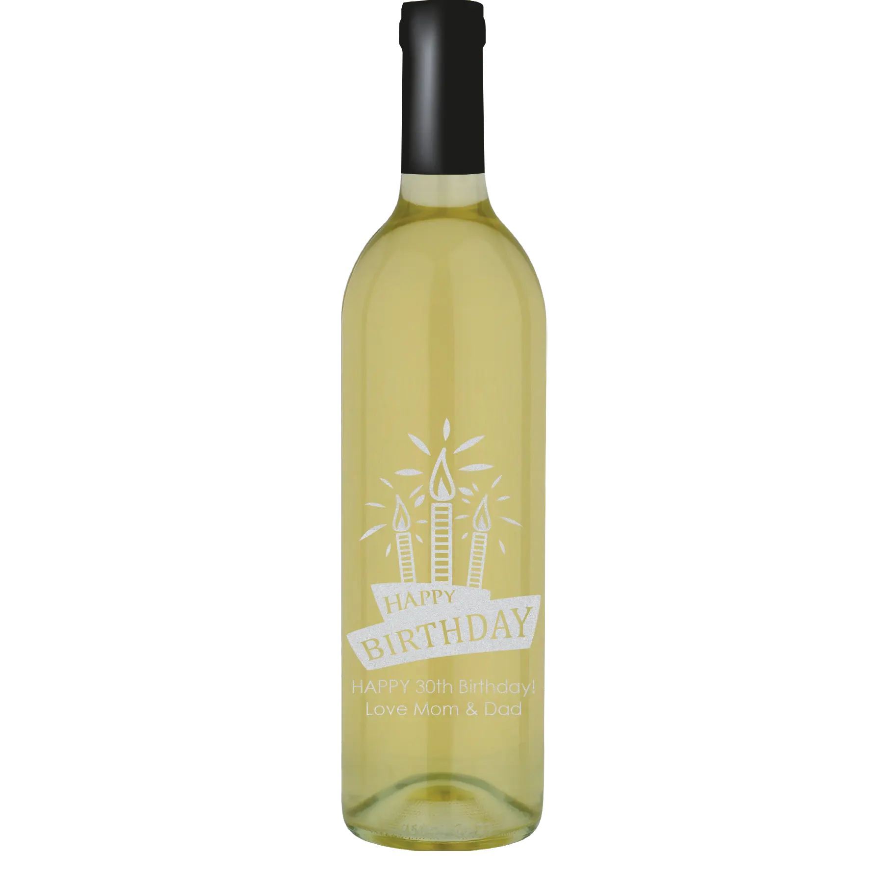 Happy Birthday Cake Custom Wine Bottle - Symphony