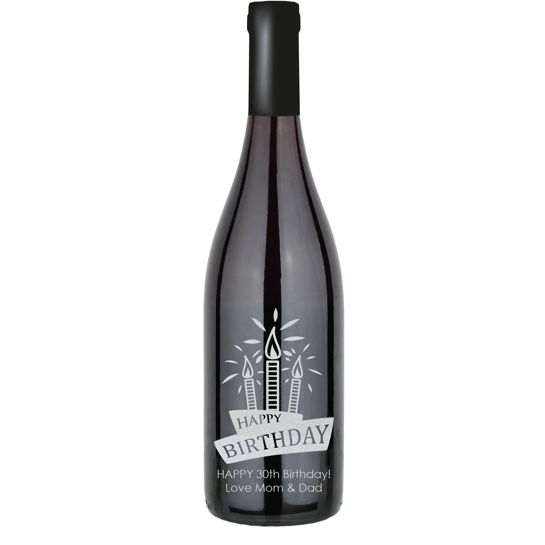 Happy Birthday Cake Custom Wine Bottle - Pinot Noir