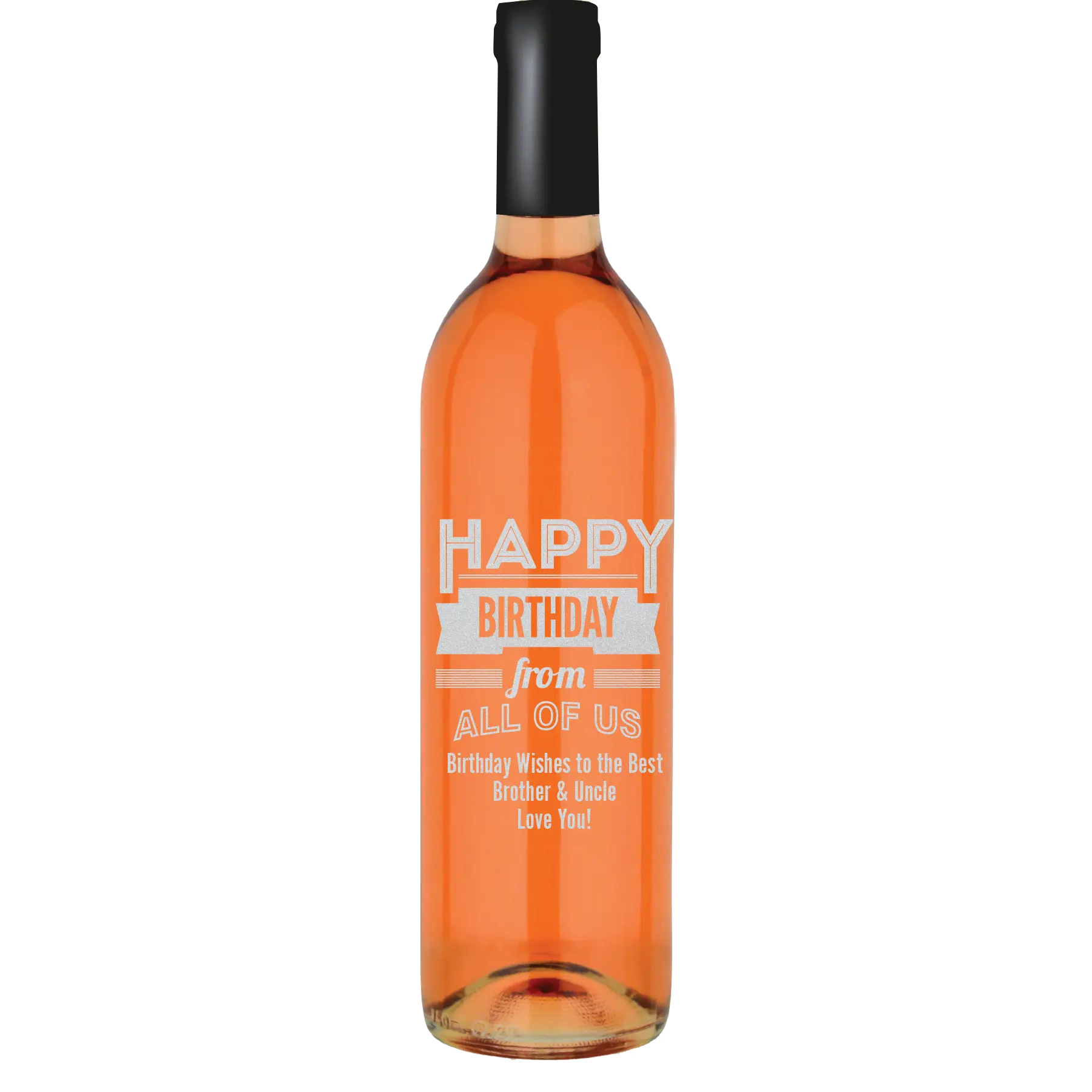 Happy Birthday From All of Us Custom Wine Bottle - White Zinfandel