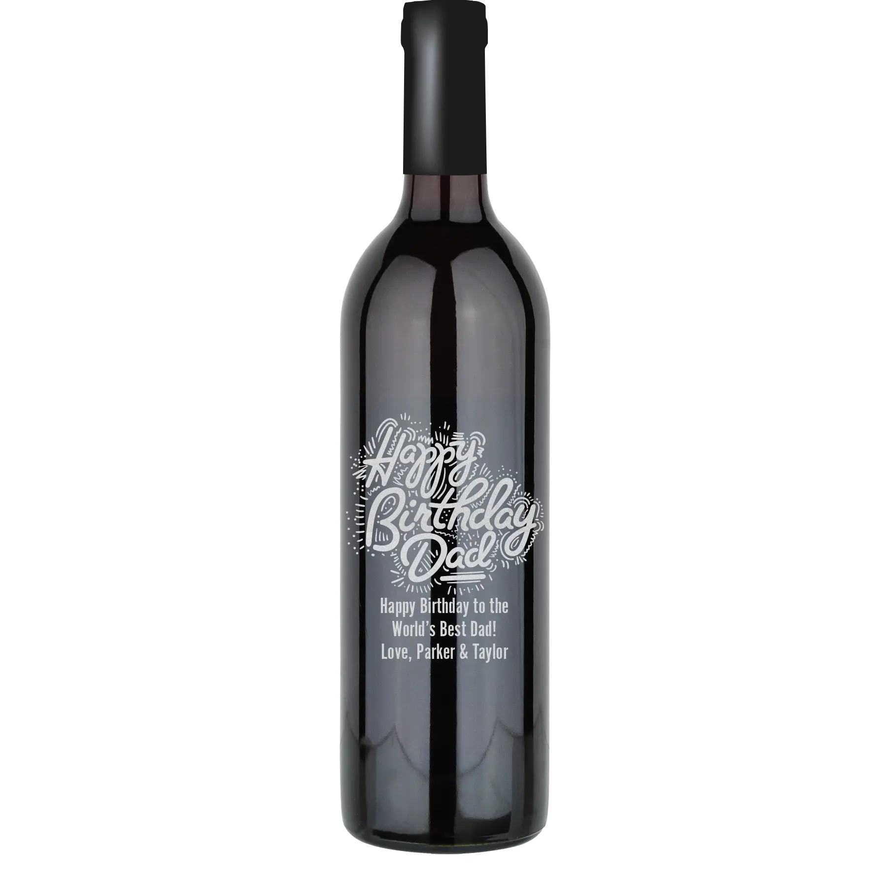 Happy Birthday Dad Custom Wine Bottle - Cabernet Sauvignon