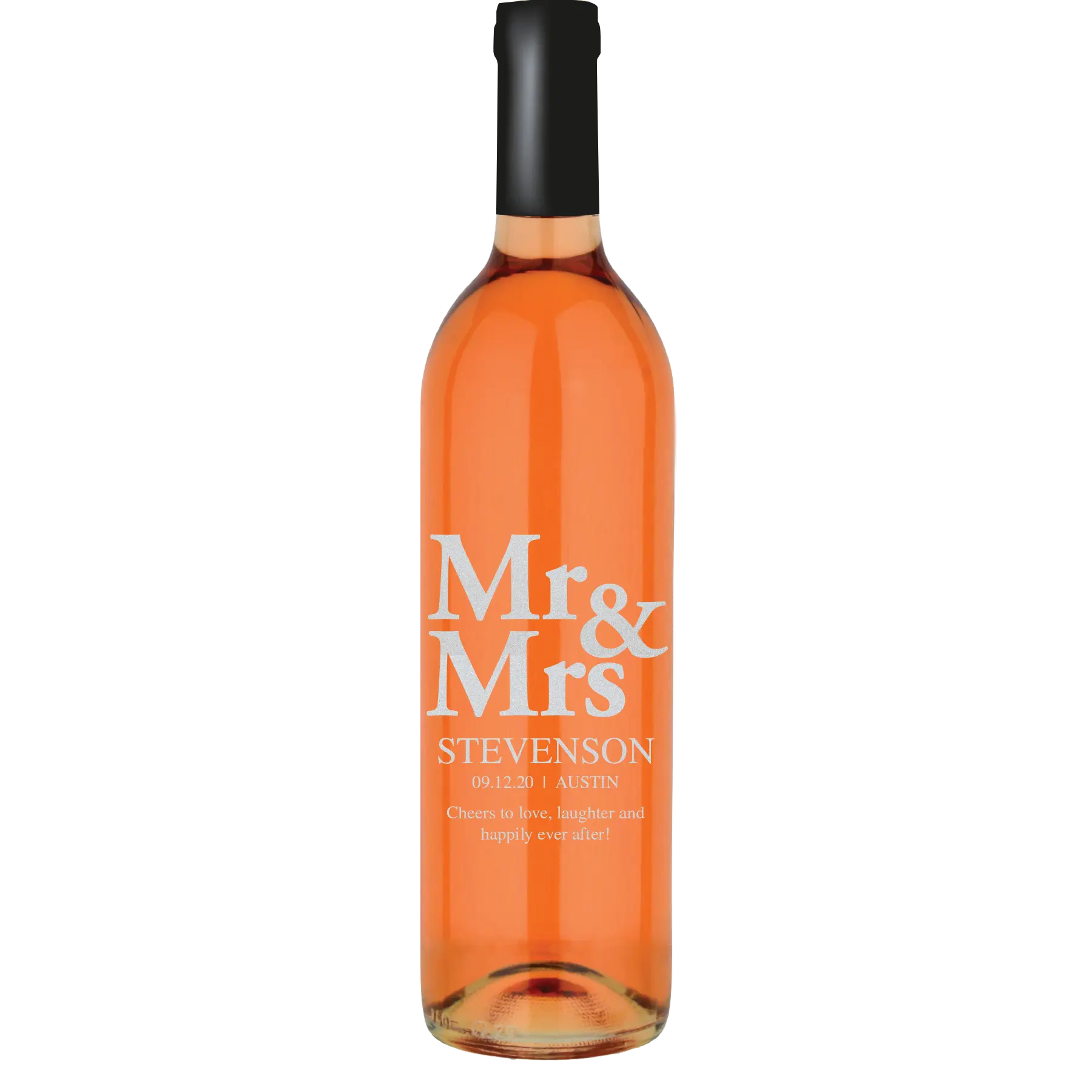 Mr & Mrs Block Custom Wine Bottle - White Zinfandel