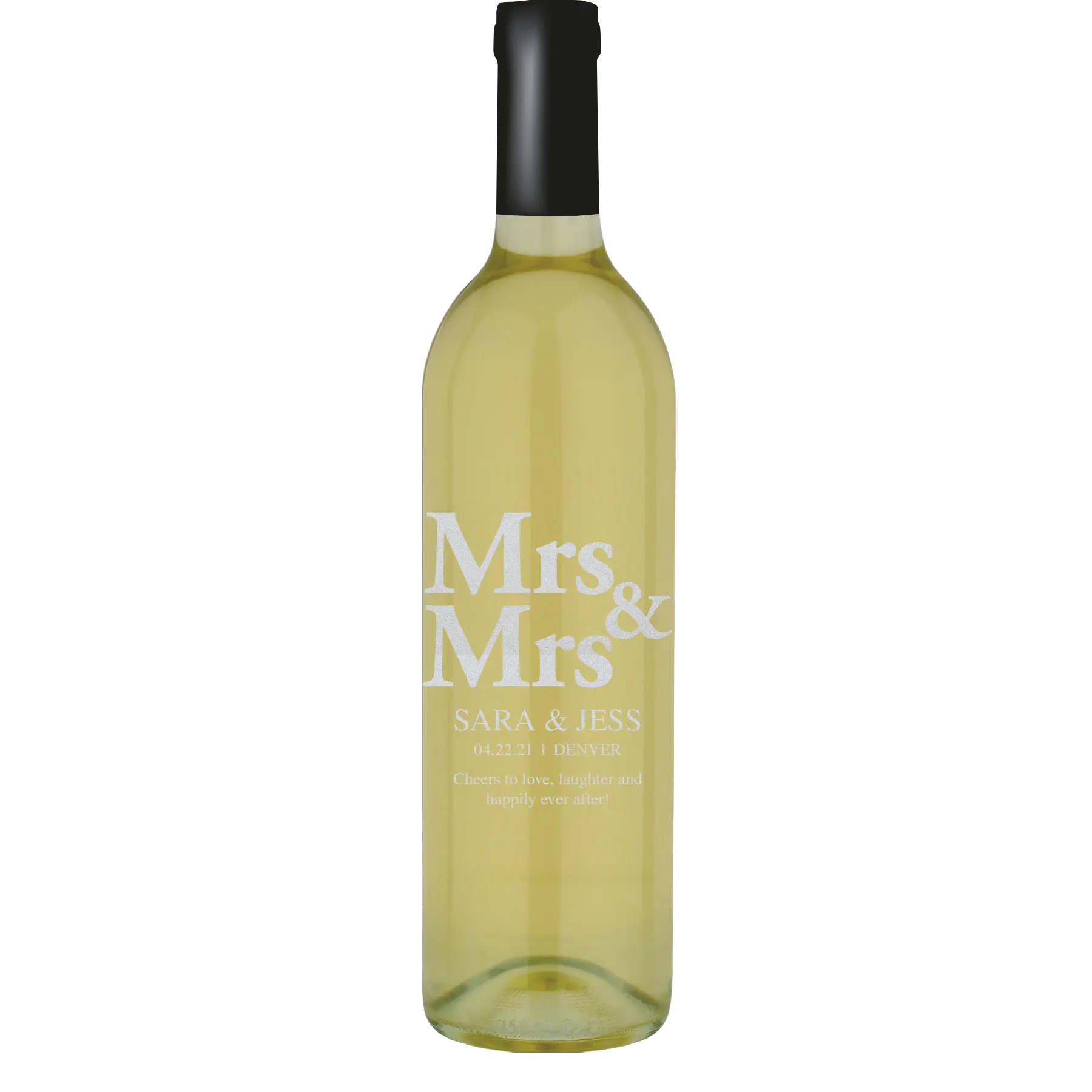 Mrs & Mrs Block Custom Wine Bottle - Symphony