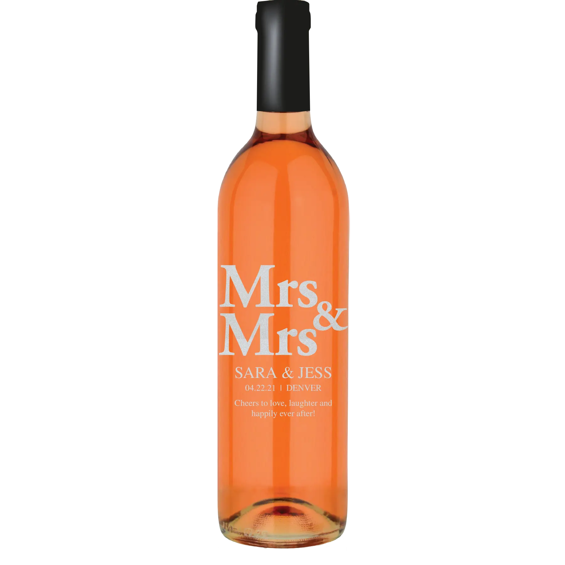 Mrs & Mrs Block Custom Wine Bottle - White Zinfandel