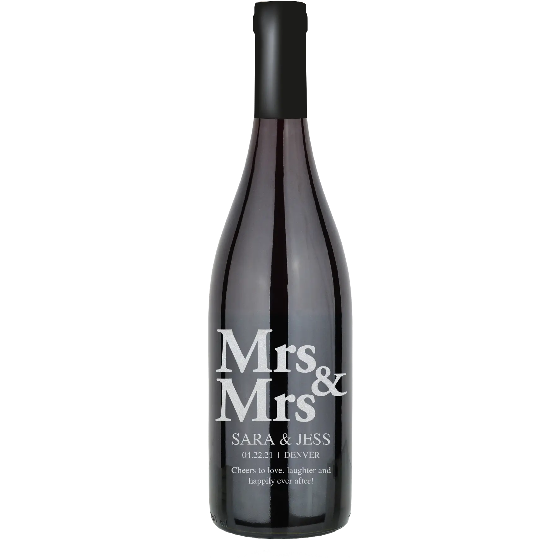 Mrs & Mrs Block Custom Wine Bottle - Pinot Noir