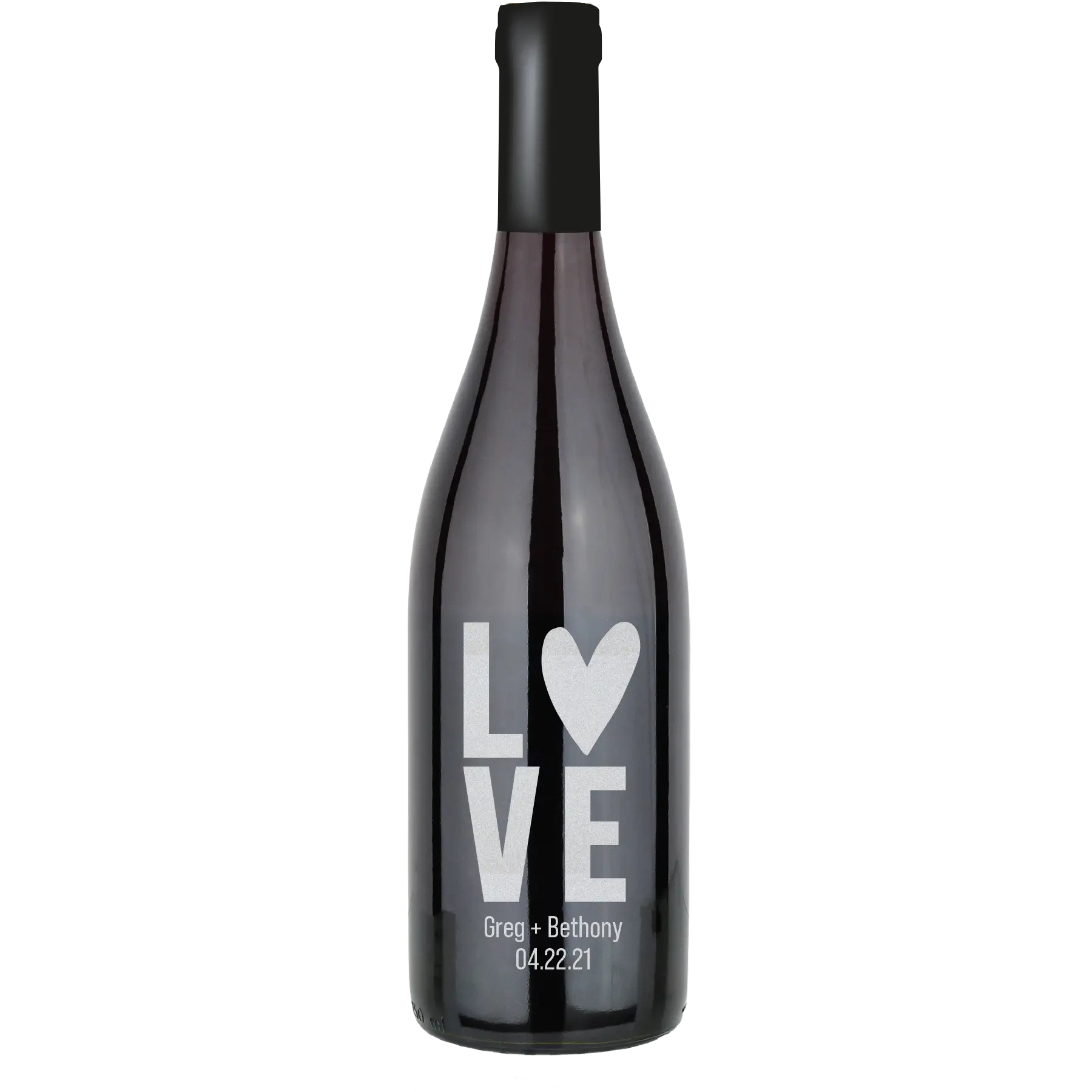 Heart Love Custom Wine Bottle - Pinot Noir