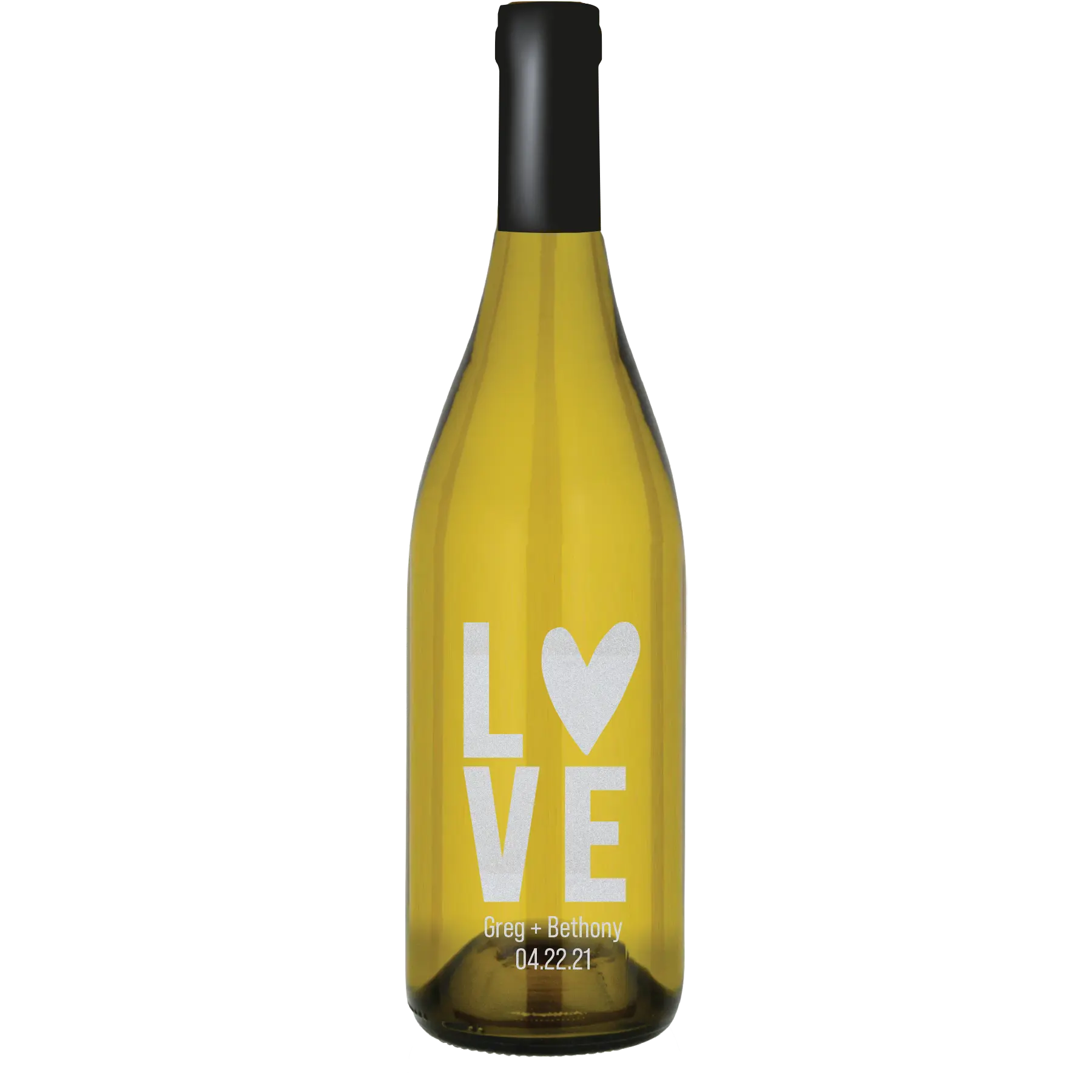 Heart Love Custom Wine Bottle - Chardonnay