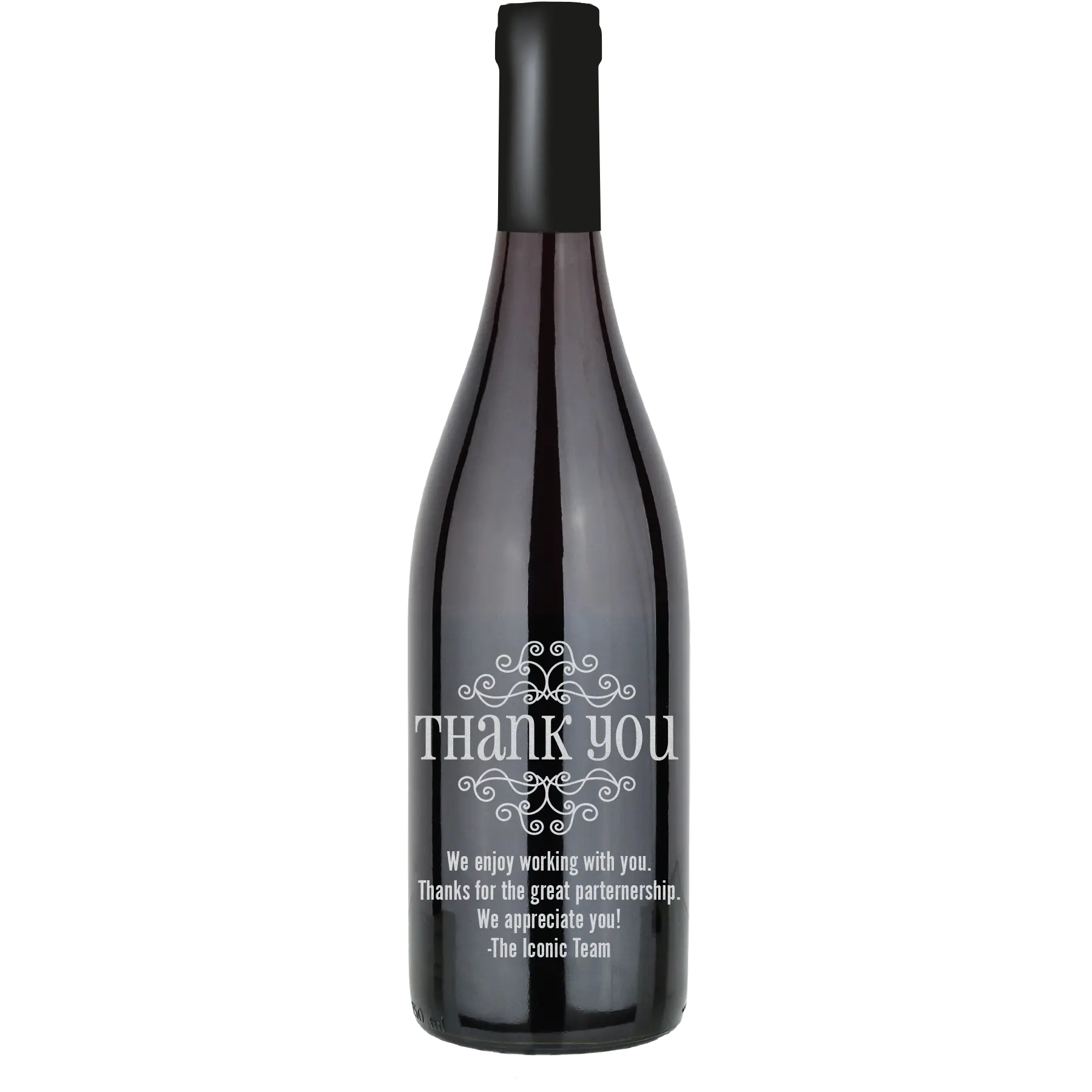 Thank You Floral Custom Wine Bottle - Pinot Noir