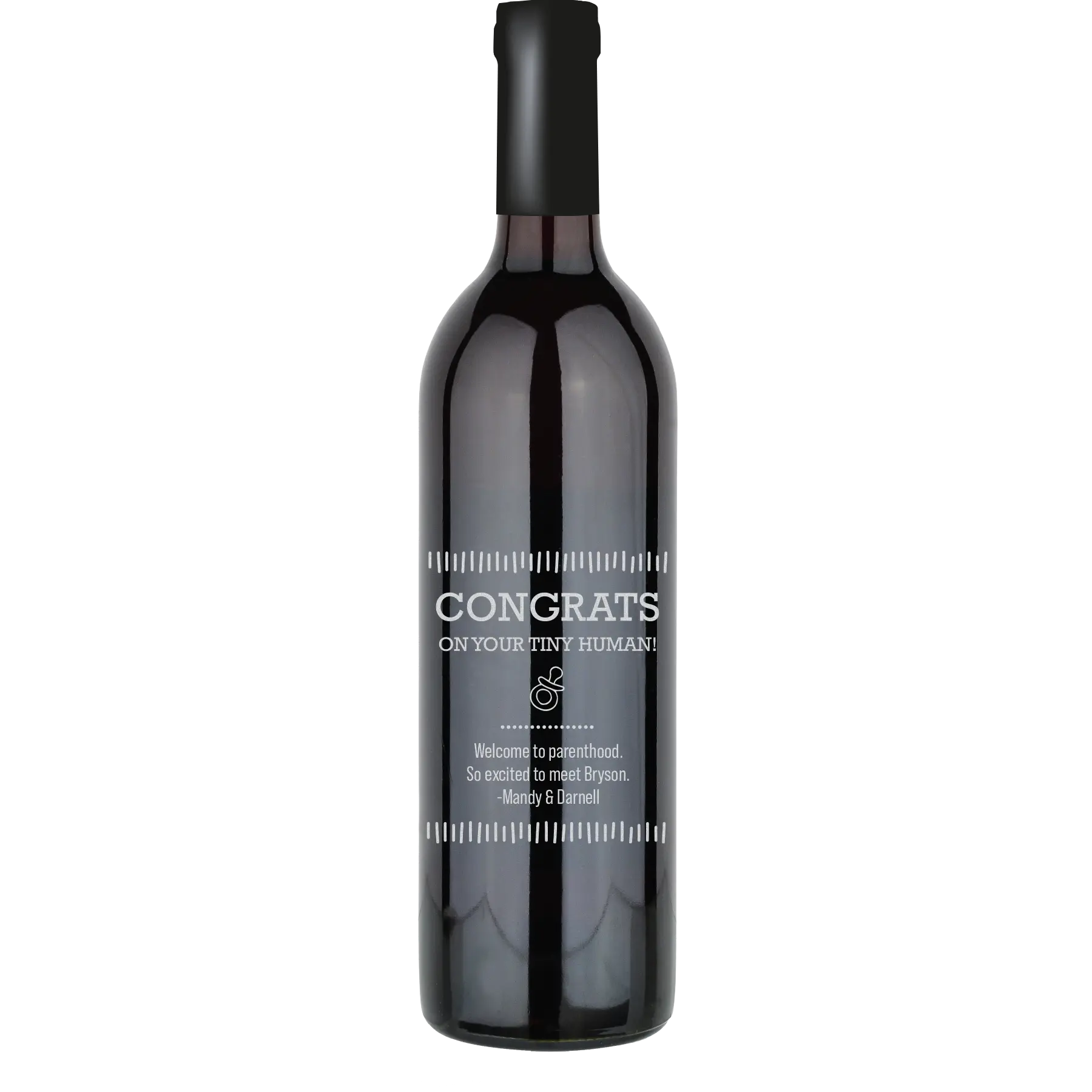 Congrats on Your Tiny Human Custom Wine Bottle - Cabernet Sauvignon
