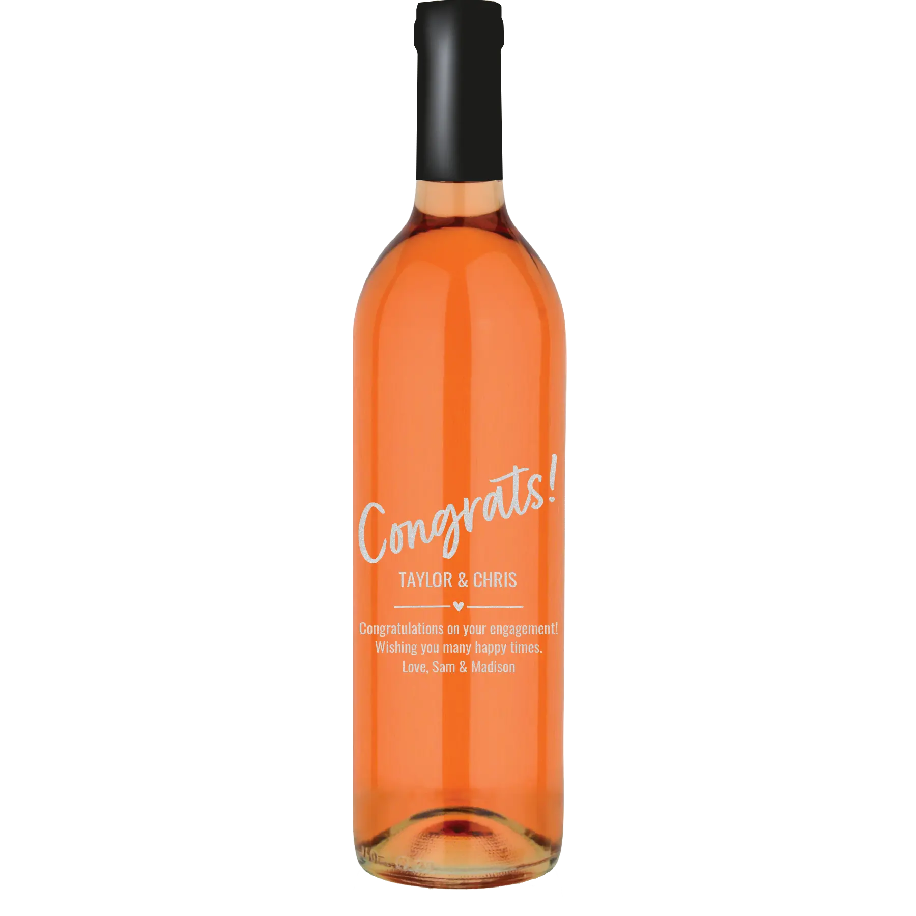 Congrats on Your Engagement Custom Wine Bottle - White Zinfandel