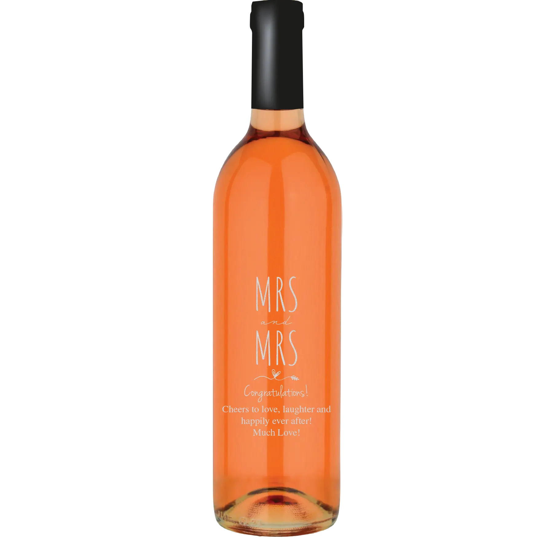 Mrs and Mrs Congratulations Custom Wine Bottle - White Zinfandel