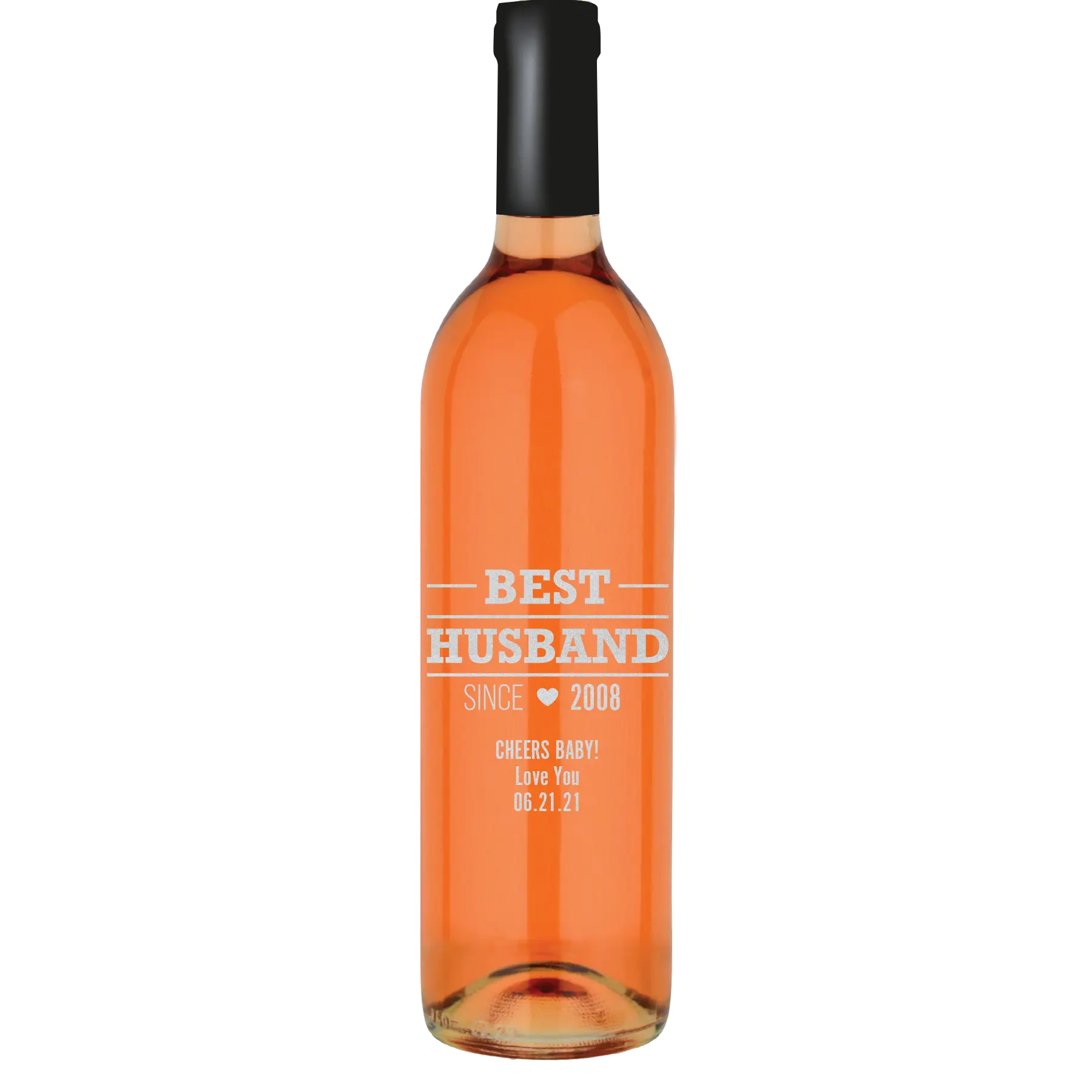 Best Husband Since Custom Wine Bottle - White Zinfandel