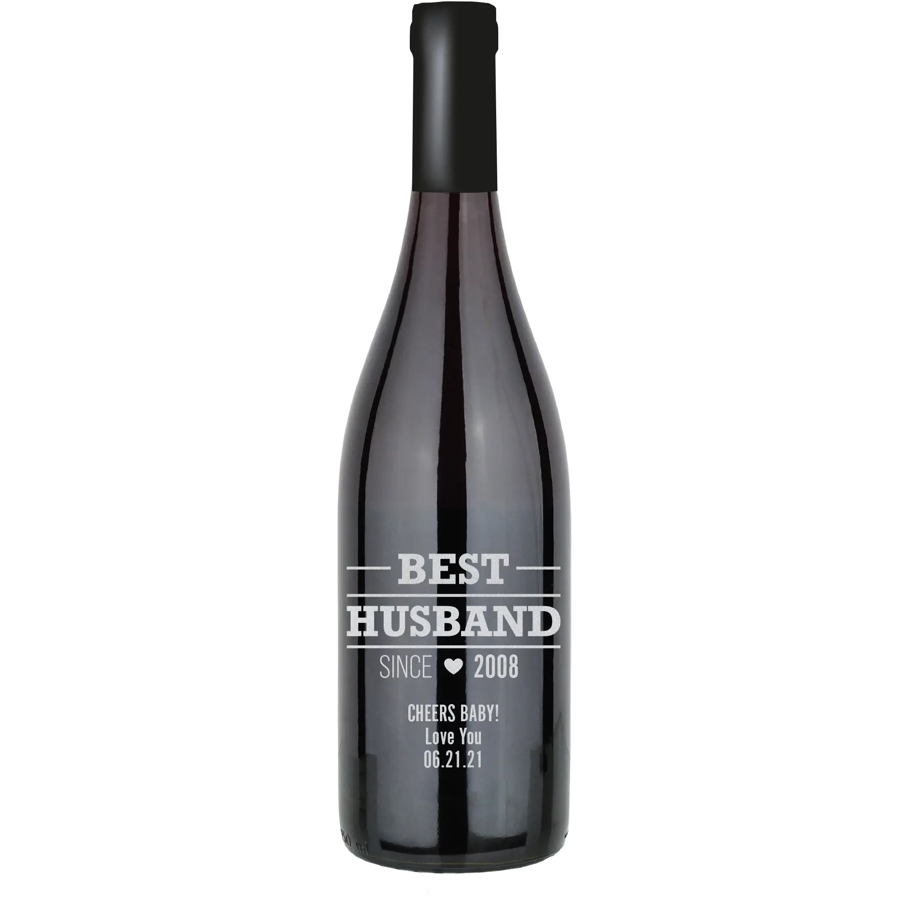 Best Husband Since Custom Wine Bottle - Pinot Noir