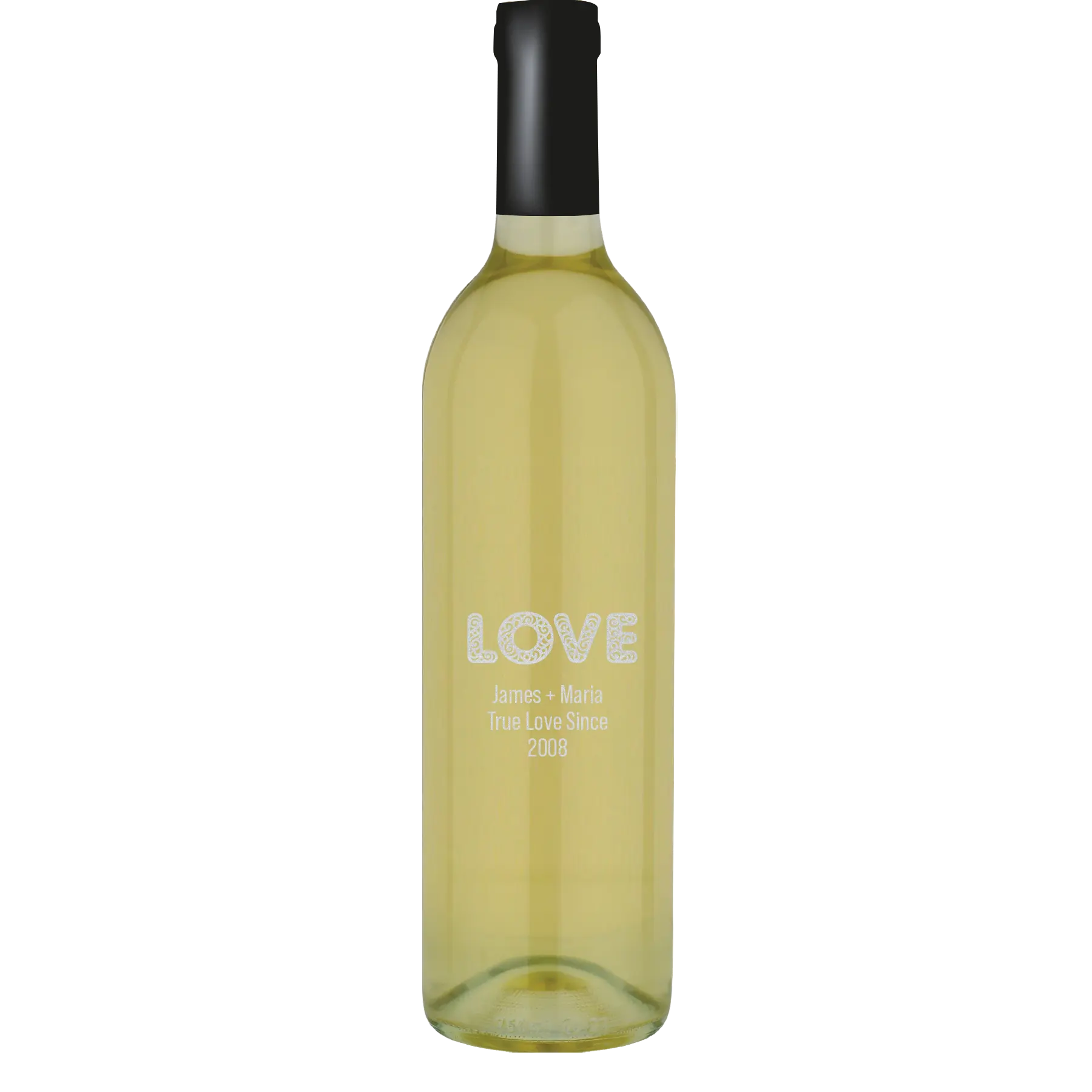 Love Cutout Custom Wine Bottle - Symphony