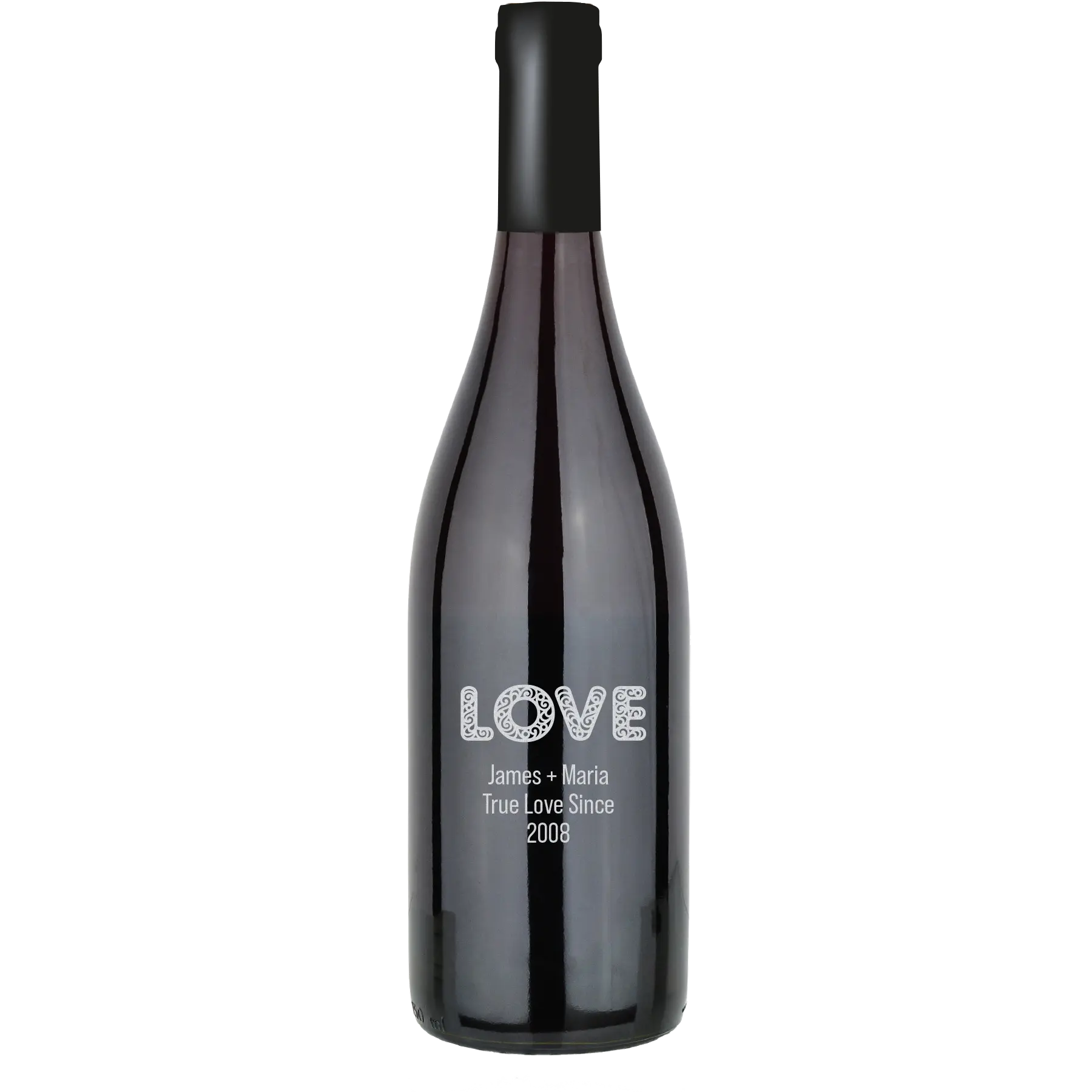 Love Cutout Custom Wine Bottle - Pinot Noir