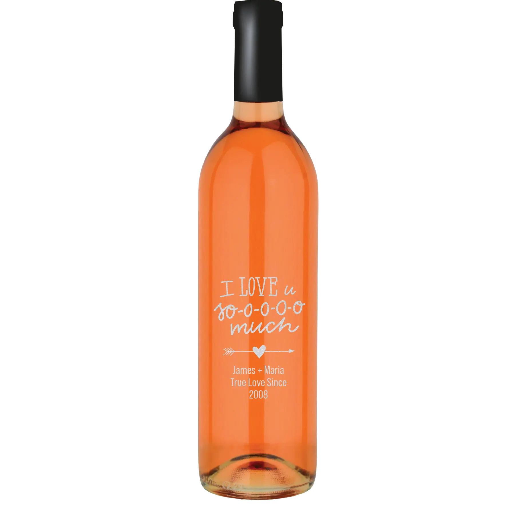 I Love U Sooooo Much Custom Wine Bottle - White Zinfandel