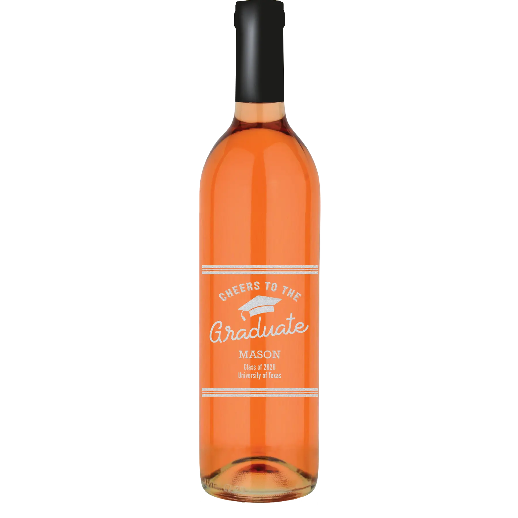 Cheers to the Graduate Custom Wine Bottle - White Zinfandel