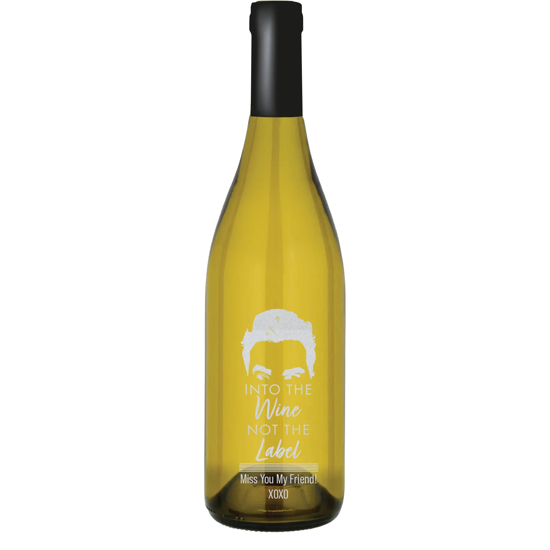 Into the Wine Not the Label Custom Wine Bottle - Chardonnay