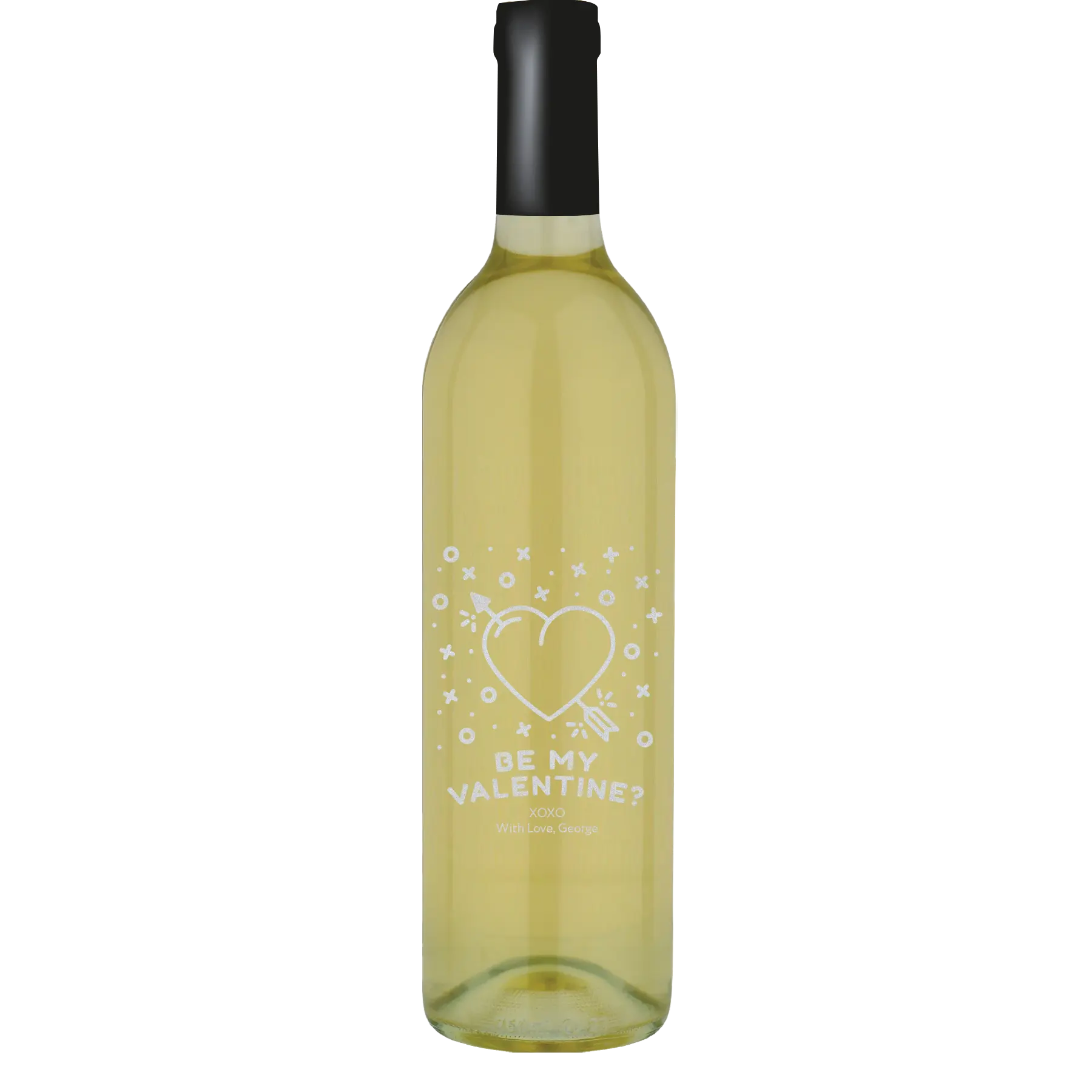 Be My Valentine Custom Wine Bottle - Symphony