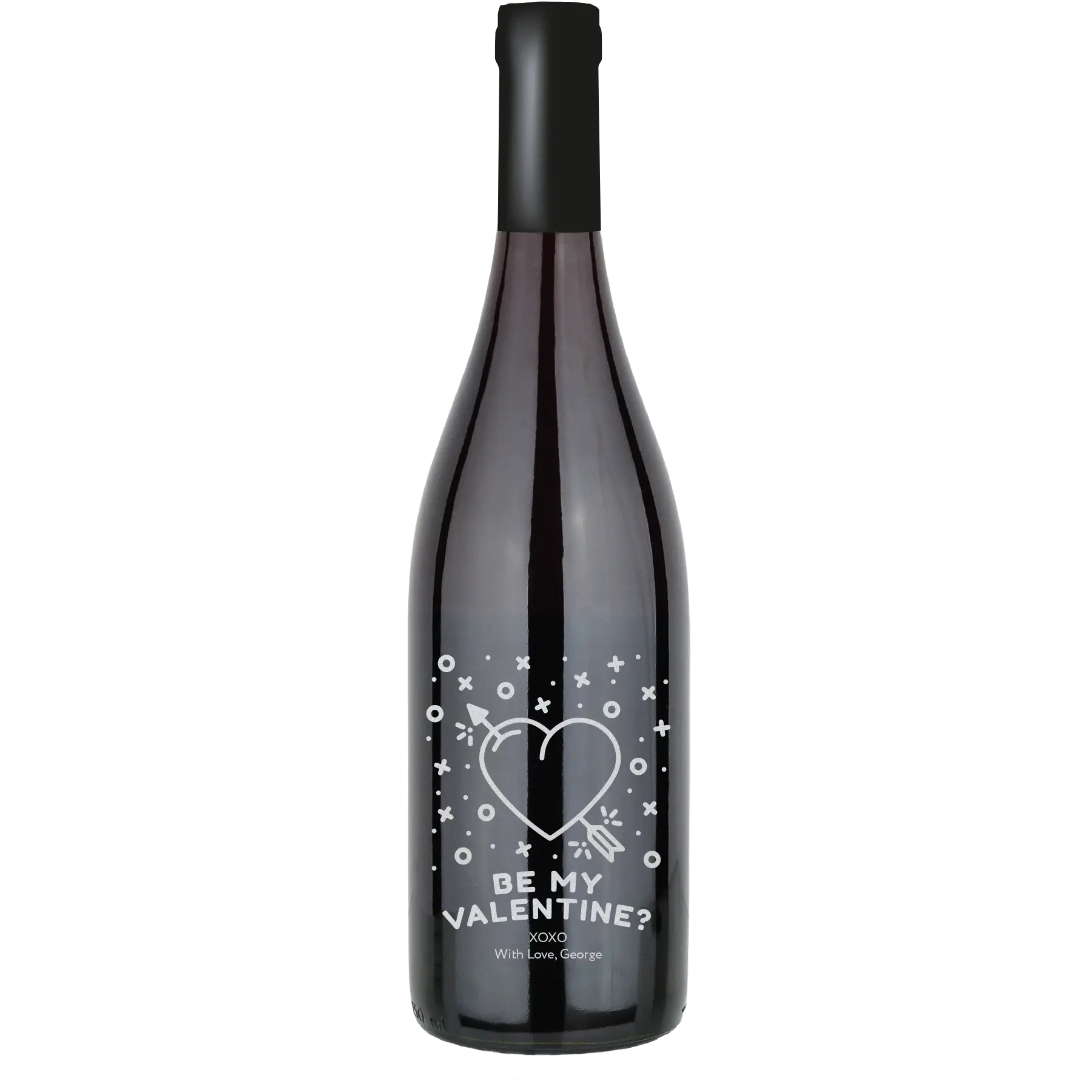 Be My Valentine Custom Wine Bottle - Pinot Noir
